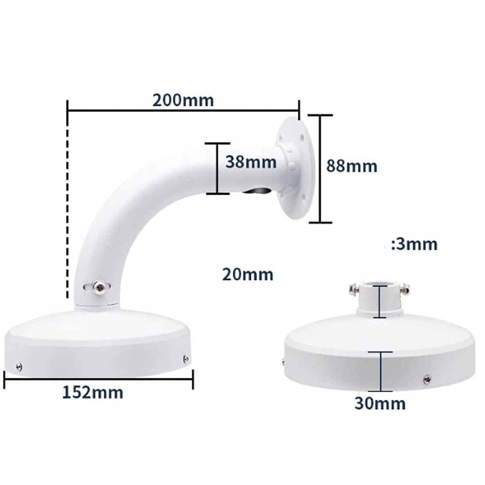 UNIWERSALNY Uchwyt słupowy NA SŁUP DO KAMER CCTV EAN (GTIN) 191491761348