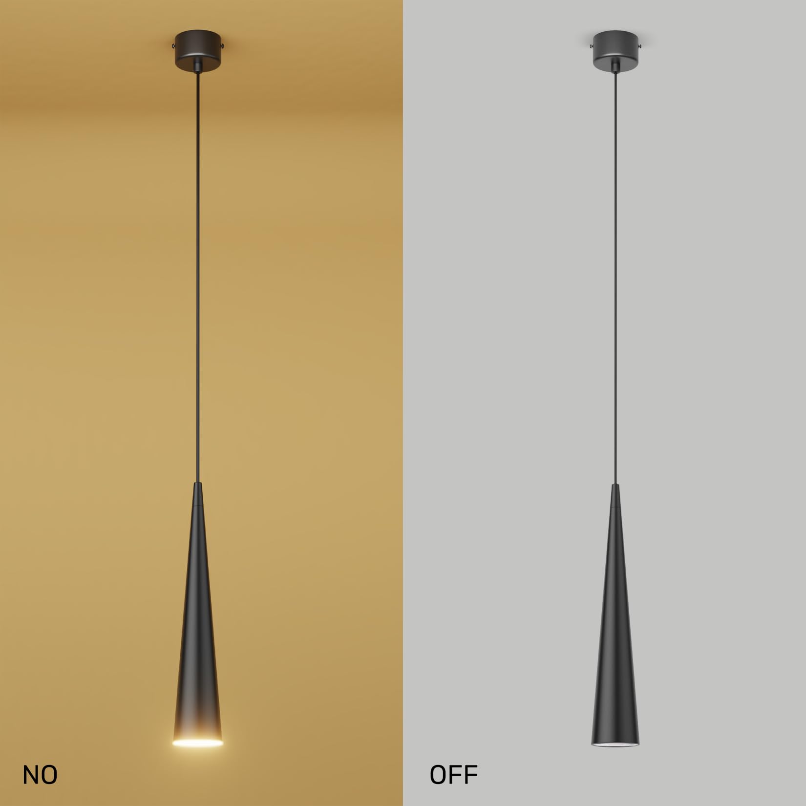 Lampy Wiszące LED Regulowane Do Kuchni Salonu Czarne 2 Sztuki 5W GU10 K-BRI — miniatura 3