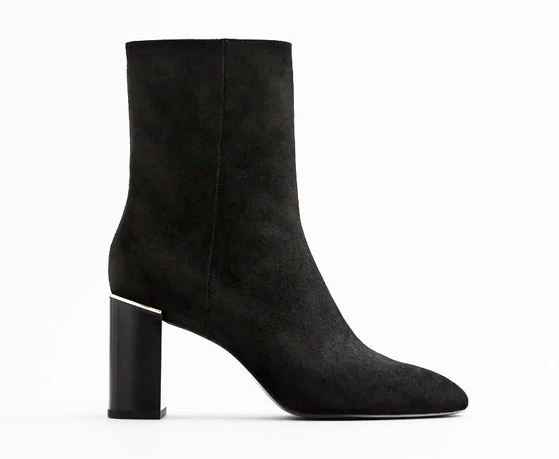 ZARA NOWE CZARNE BOTKI BUTY NA OBCASIE 40