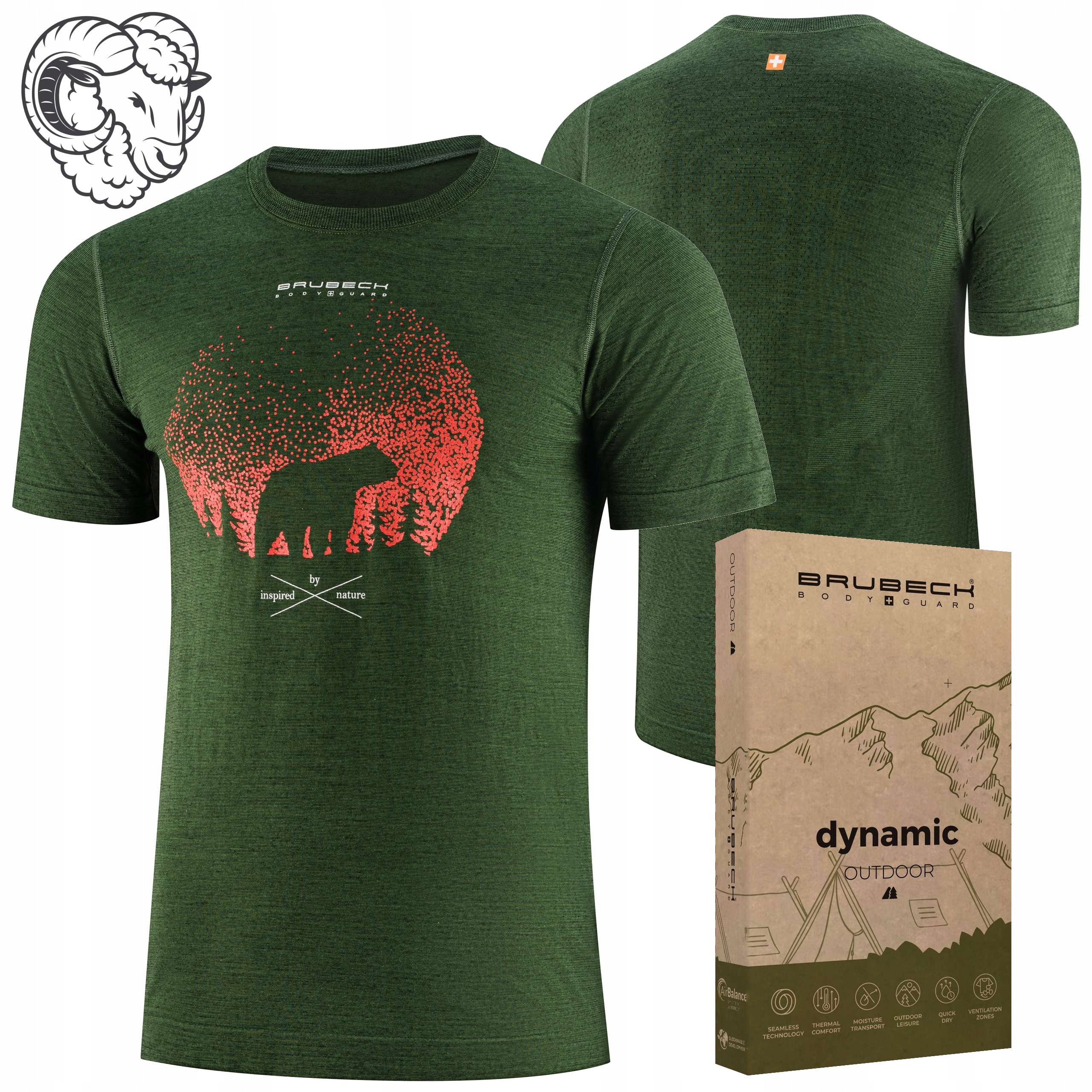 Koszulka Z Wełny Merino Męska Termoaktywna Górska Brubeck Outdoor Wool S