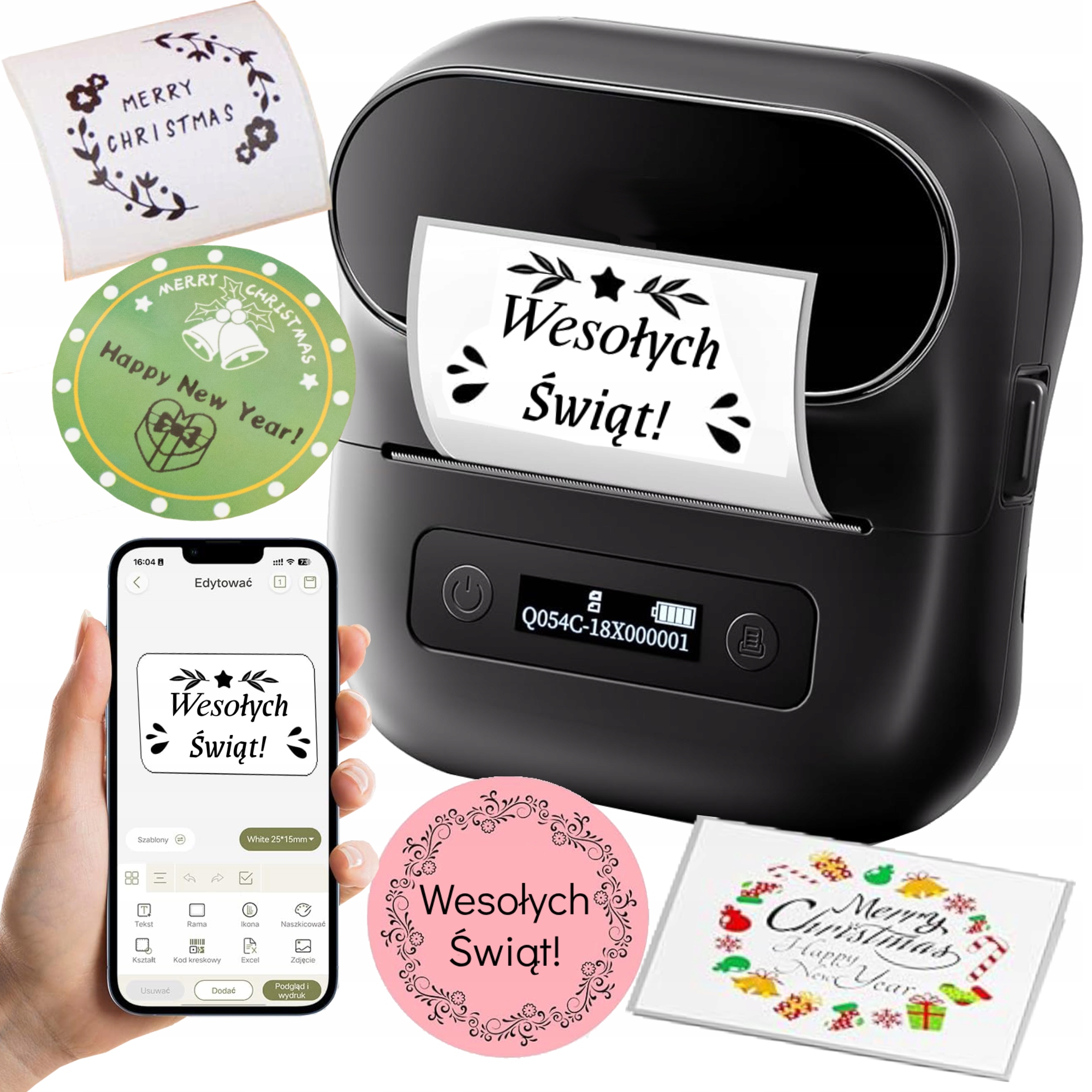 Phomemo M220 mini termální tiskárna samolepících štítků s nálepkami 80 mm