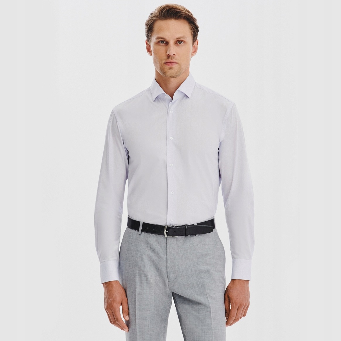Modrá pánská bavlněná košile Slim Fit Pako Lorente vel 45-46/176-182