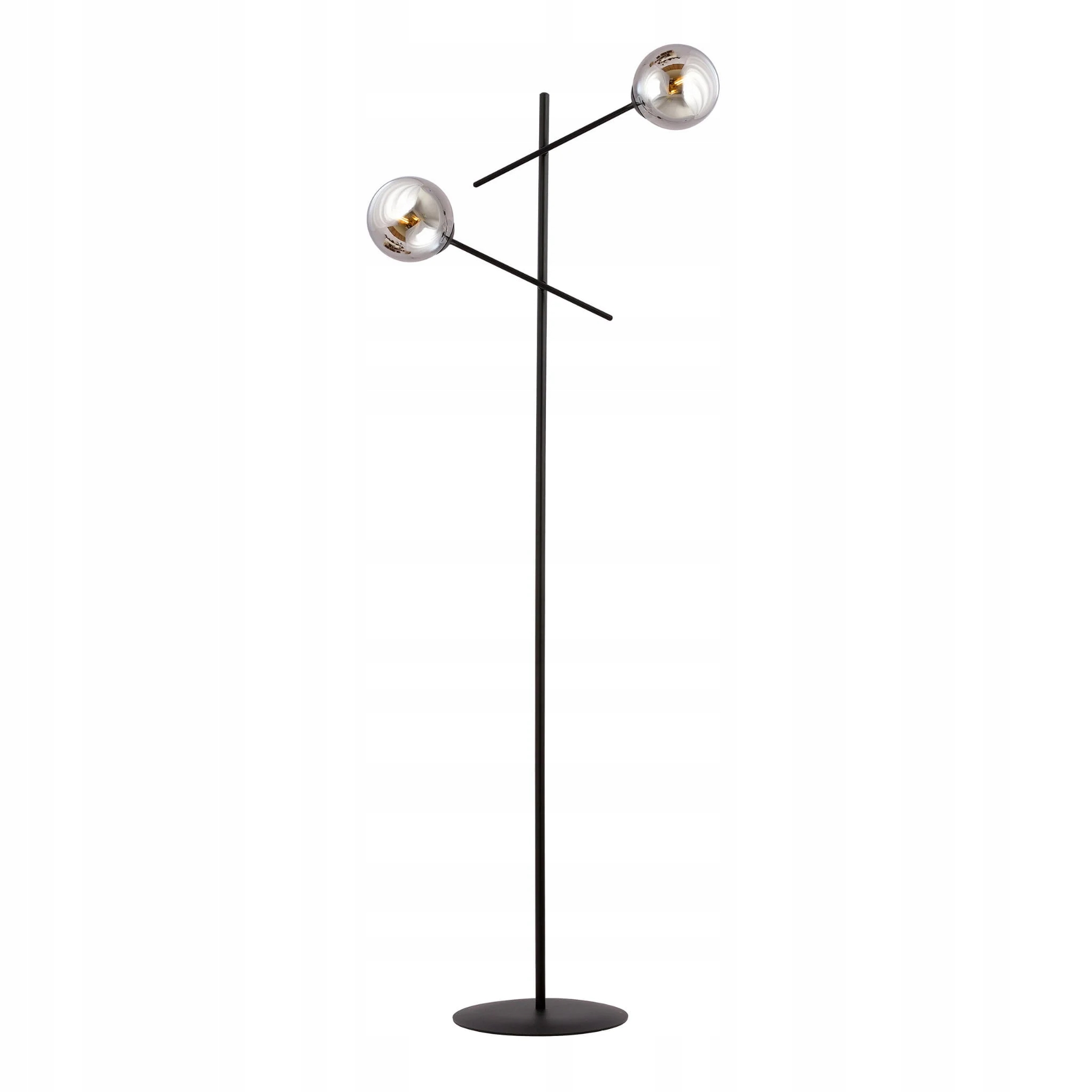 Podlahová lampa Emibig Linear LP2 2xE14 čierna/chróm 150 cm