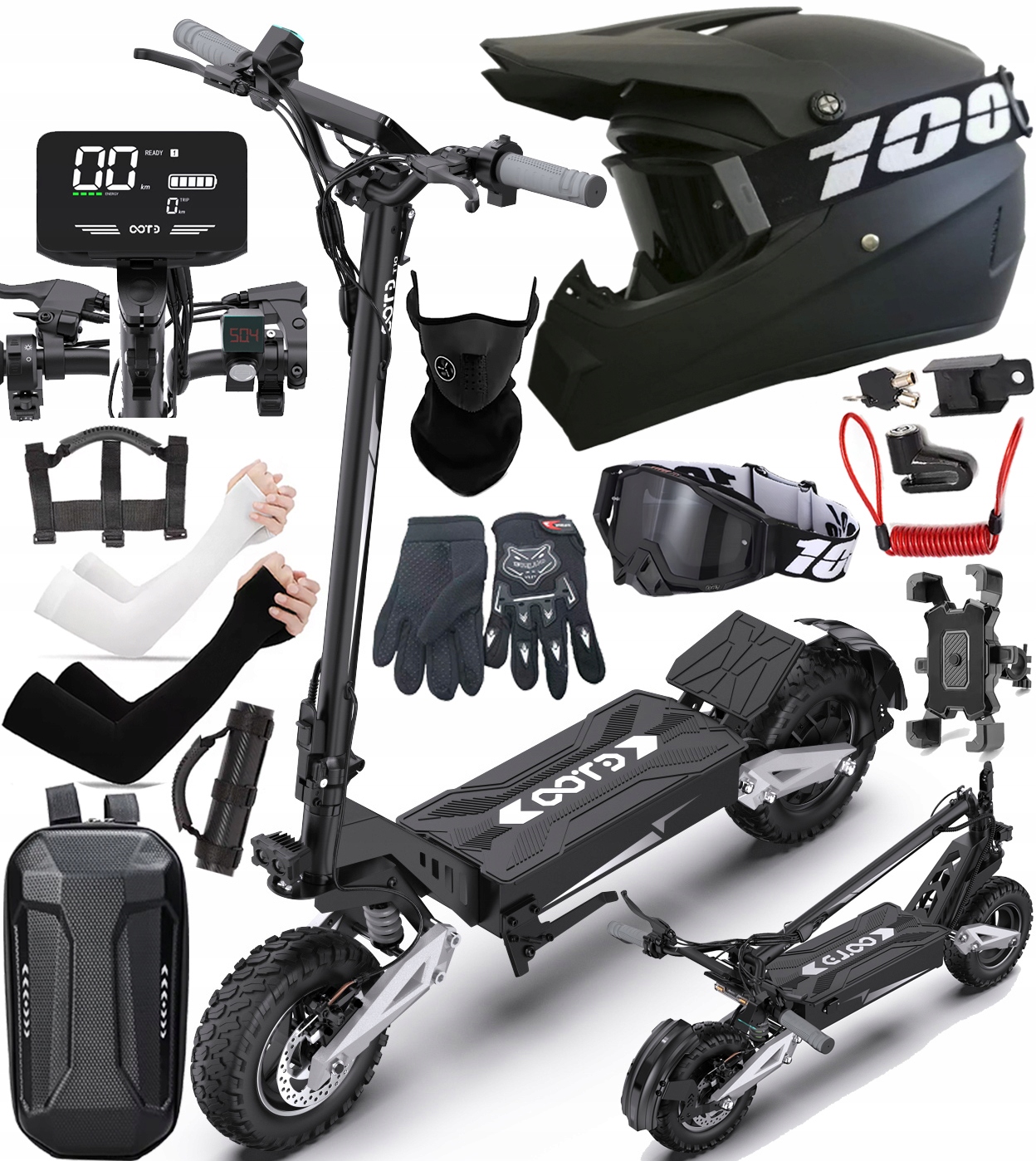 Skládací Pojazd Elektryczny Ootd T10 900W 50KM/H 48V 13,5AH 45KM 9 Dárek