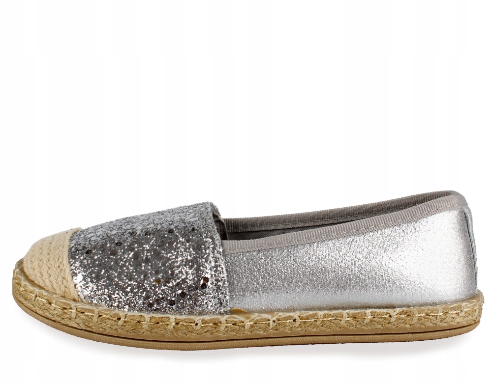 TRAMPKI espadryle TENISÓWKI wsuwane srebrne 31 Kod producenta ST111C-3