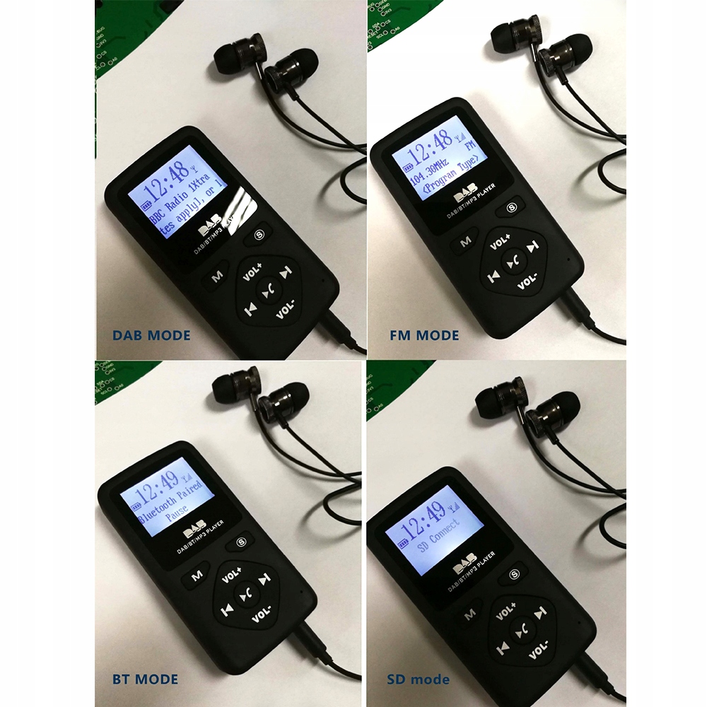 KIESZONKOWE RADIO CYFROWE DAB/DAB+I FM, PRZENOŚNE OSOBISTE MINI RADIO DAB Marka inna