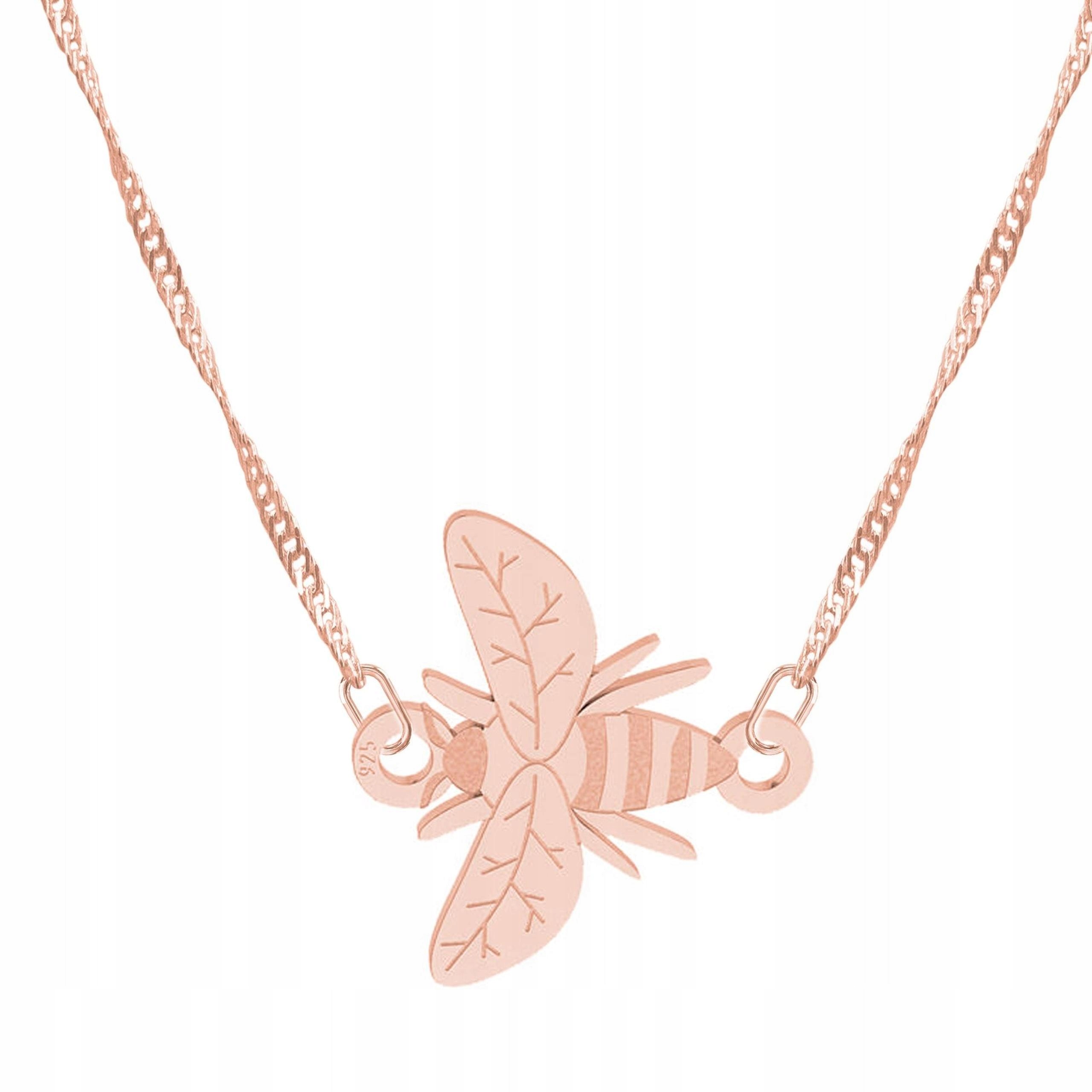 Pozlacený náhrdelník s včelou a hmyzem Včela Osa Bee Stříbro 925