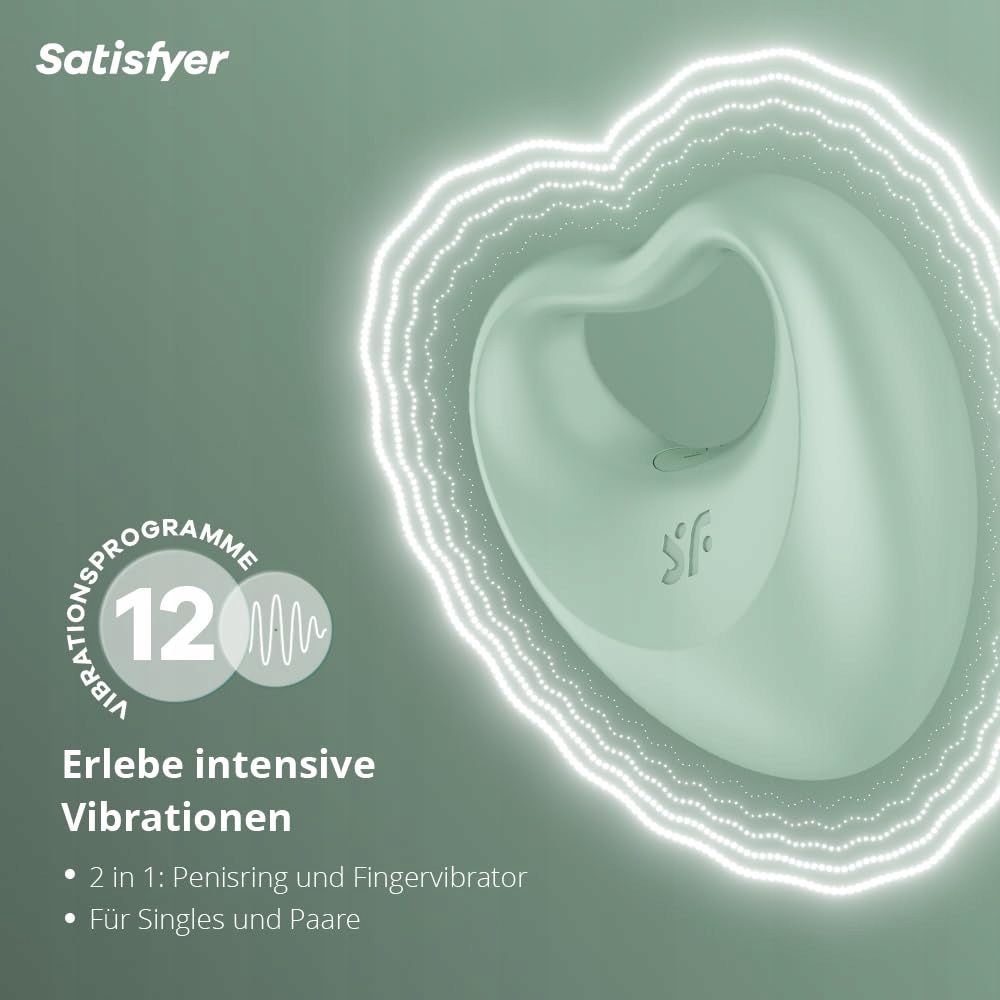 SATISFYER Perfect Pair 3 Wibrator i Pierścień Z Silikonu Wodoodporny — miniatura 2