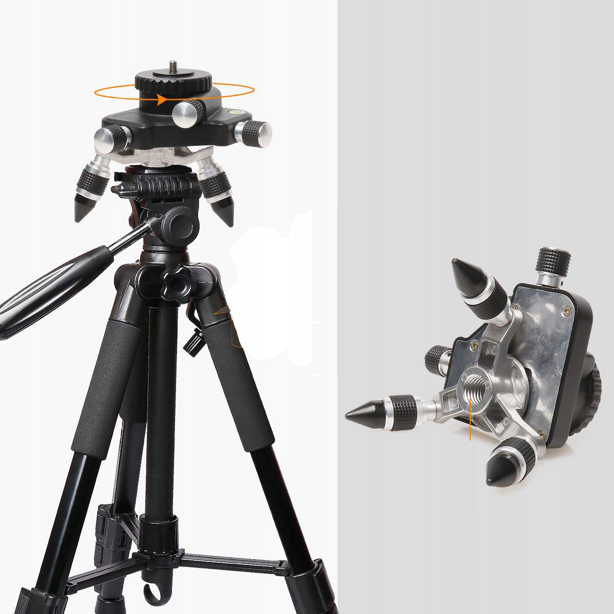 ADAPTER POZIOMU LASERA METALOWY OBRÓT 360 STOPNI Model AT-2