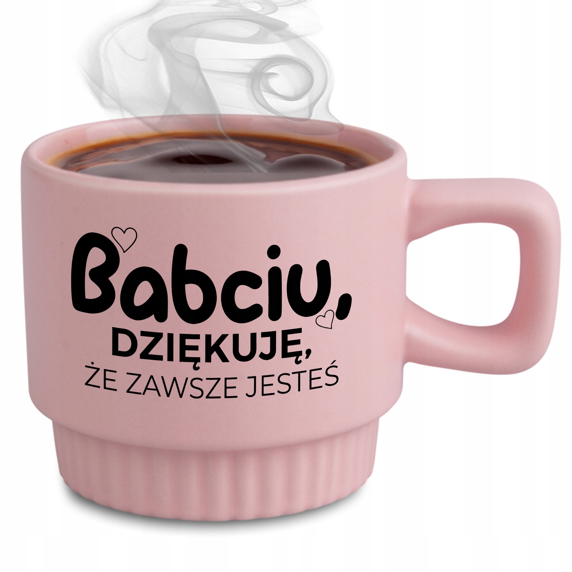 Ryflovaný hrnček Ružový Ďakujem Že Ste Pre babičku Darček Deň babičiek