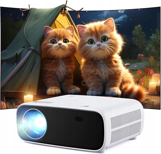 WIELIO Projektor Full HD 4K WiFi Bluetooth AT-M269A 200 Cali Kino Domowe