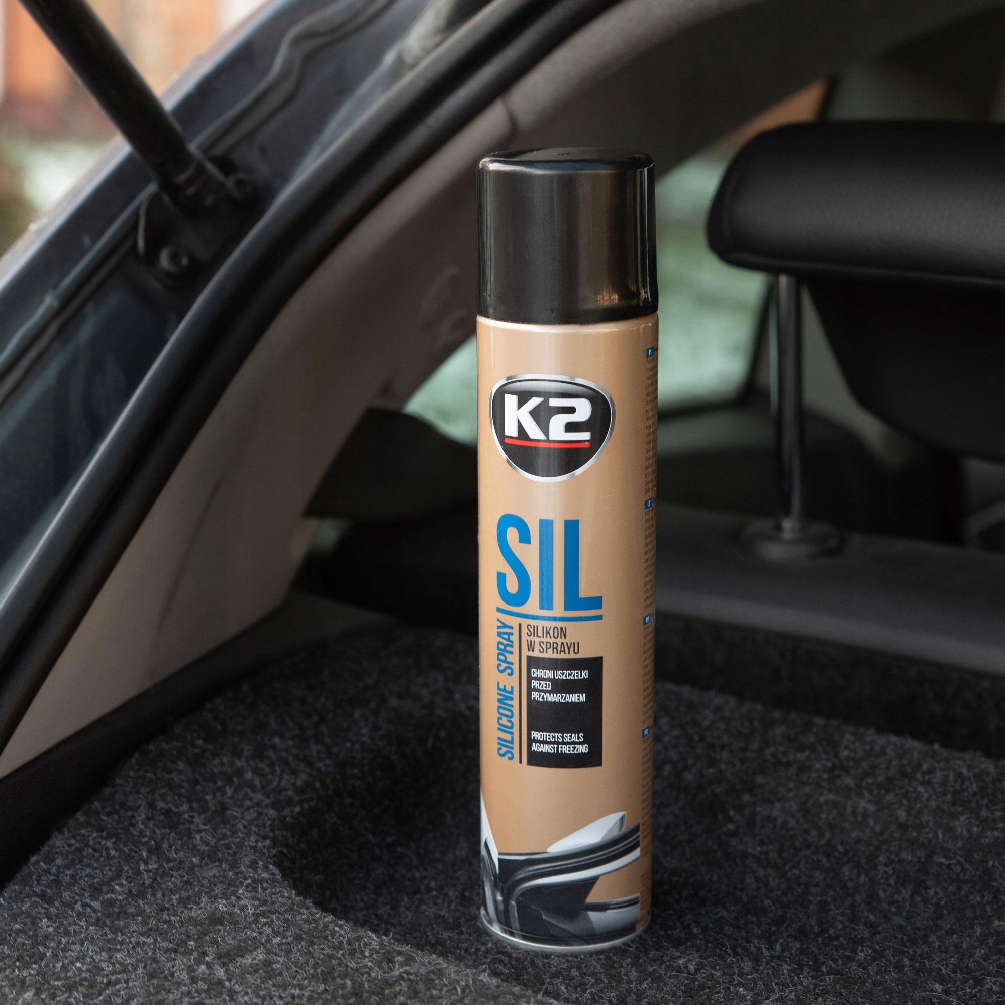 K2 SILIKON W SPREJU DO USZCZELEK SAMOCHODU AUTA Producent K2