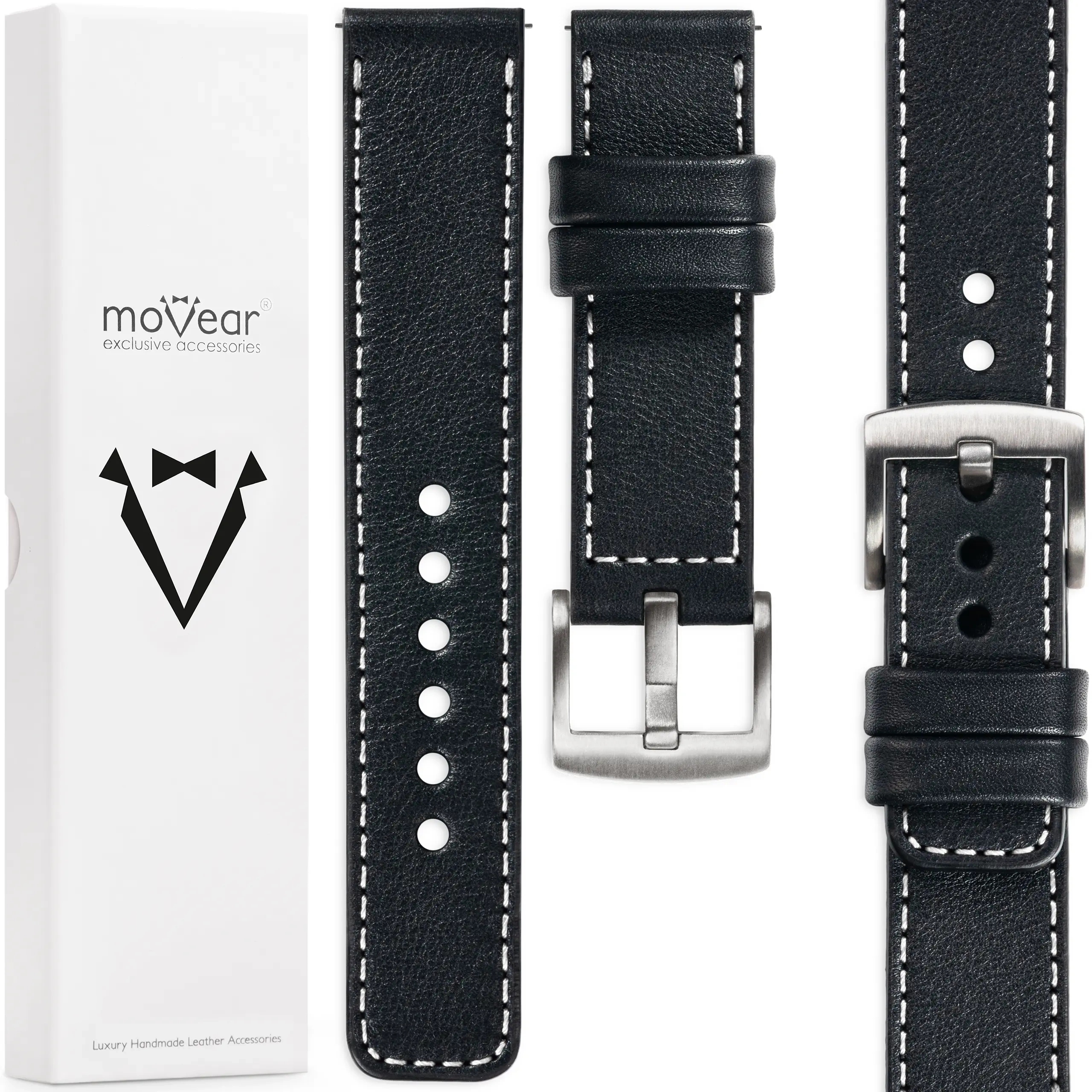 Pasek skórzany do Garmin Vivoactive 5 3 Vivomove 3 20mm Movear