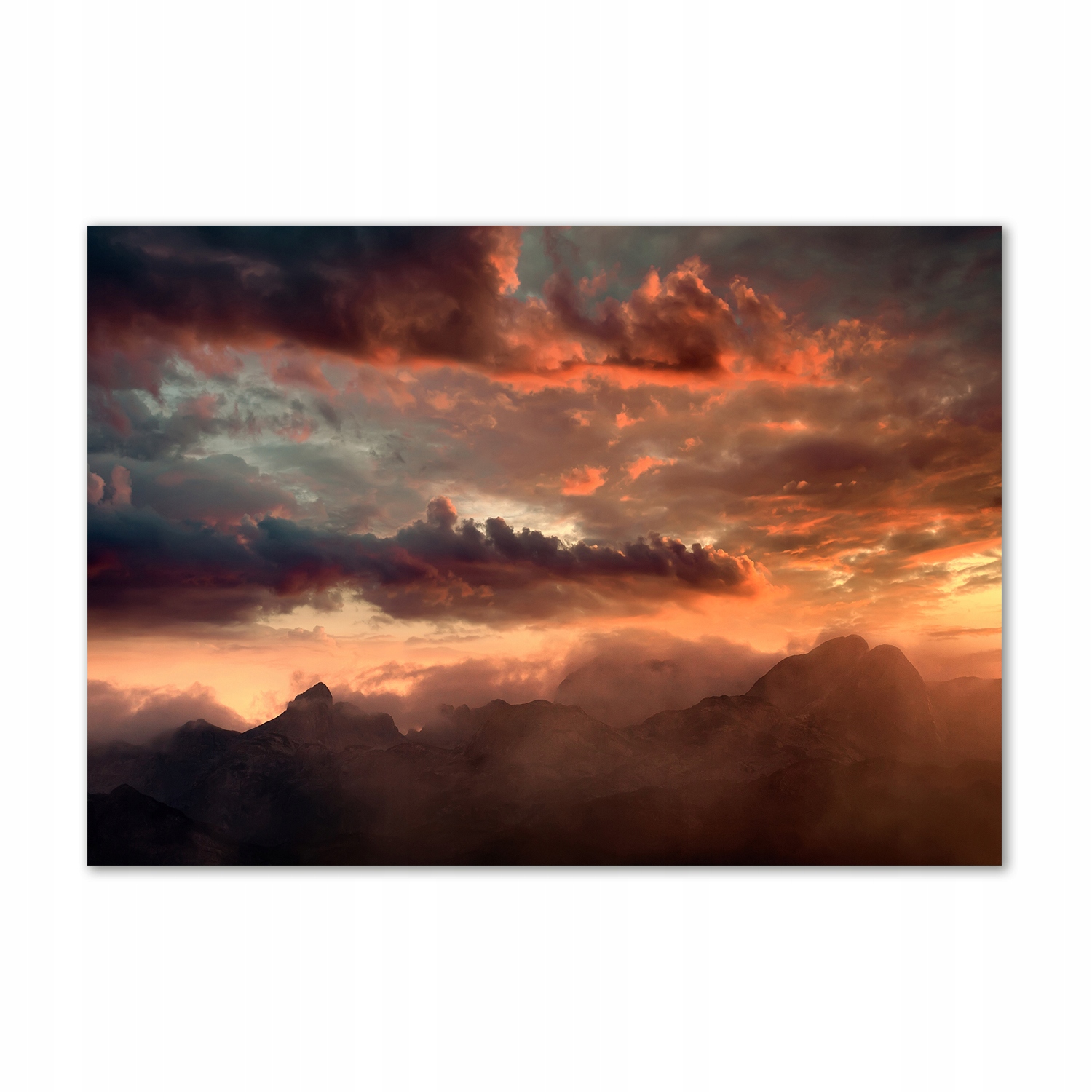 

Foto obraz szklany Zachód słońca góry 100x70