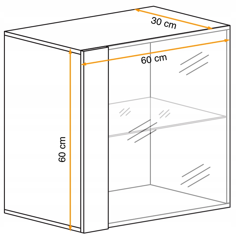 WITRYNA WISZĄCA SWAP PRZESZKLONA 60CM MAT PVC Kod producenta 27 WT SW WW 3