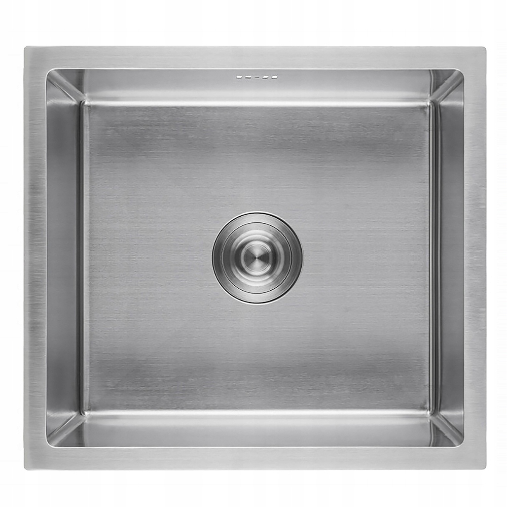 Zlewozmywak kuchenny stalowy 44x44 inox syfon zlew podblatowy podwieszany