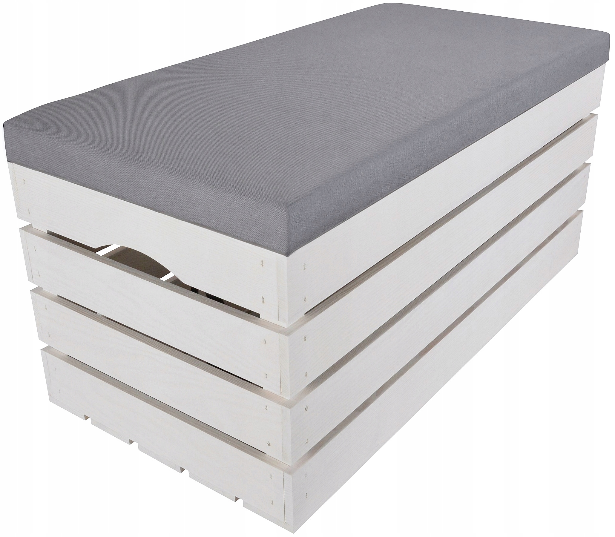 Velká Taburet Úložný Prostor Bílý Sedák Borovicová Skříň