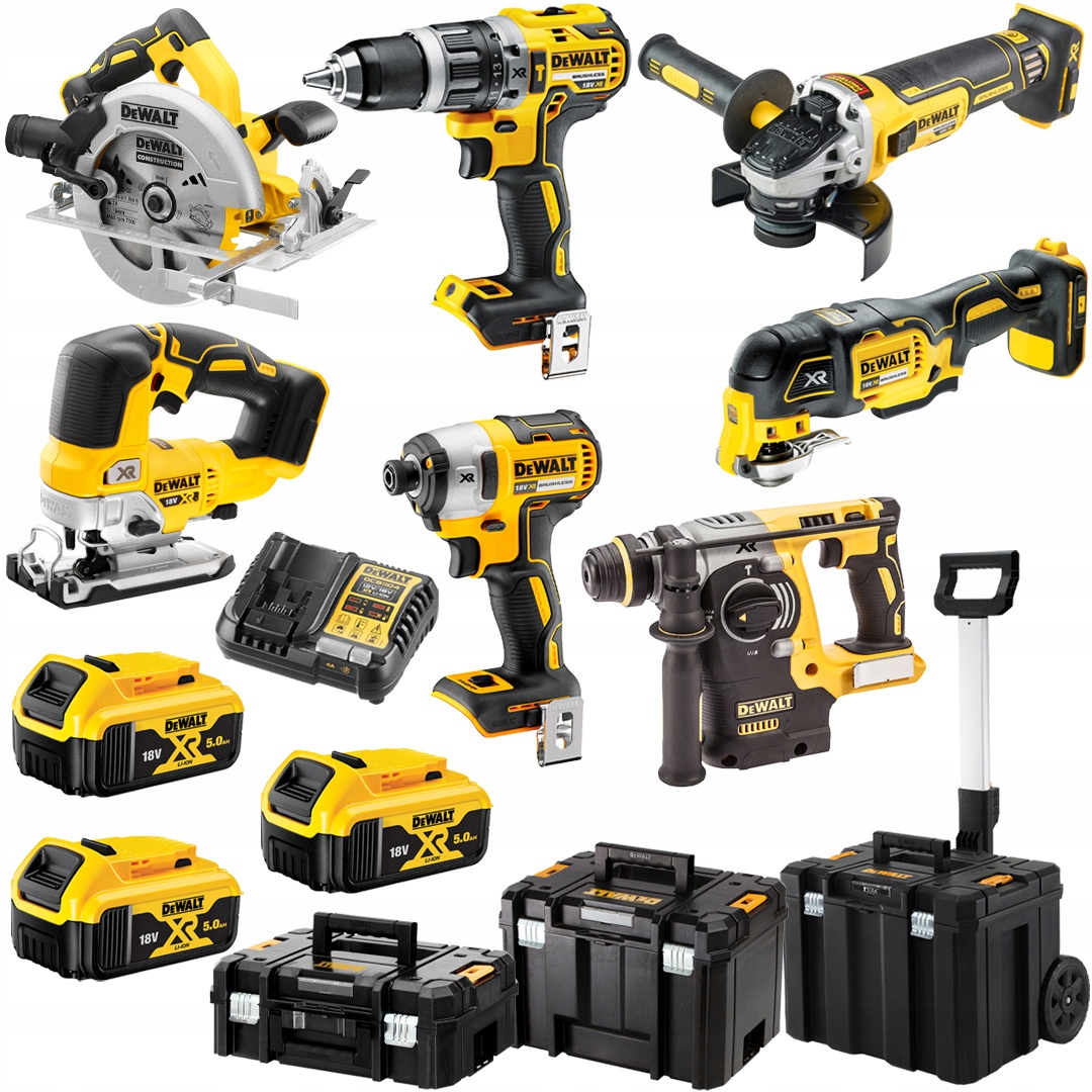 Zestaw COMBO 7 narzędzi akumulatorowych 18V XR BL DeWALT DCK755P3T-QW