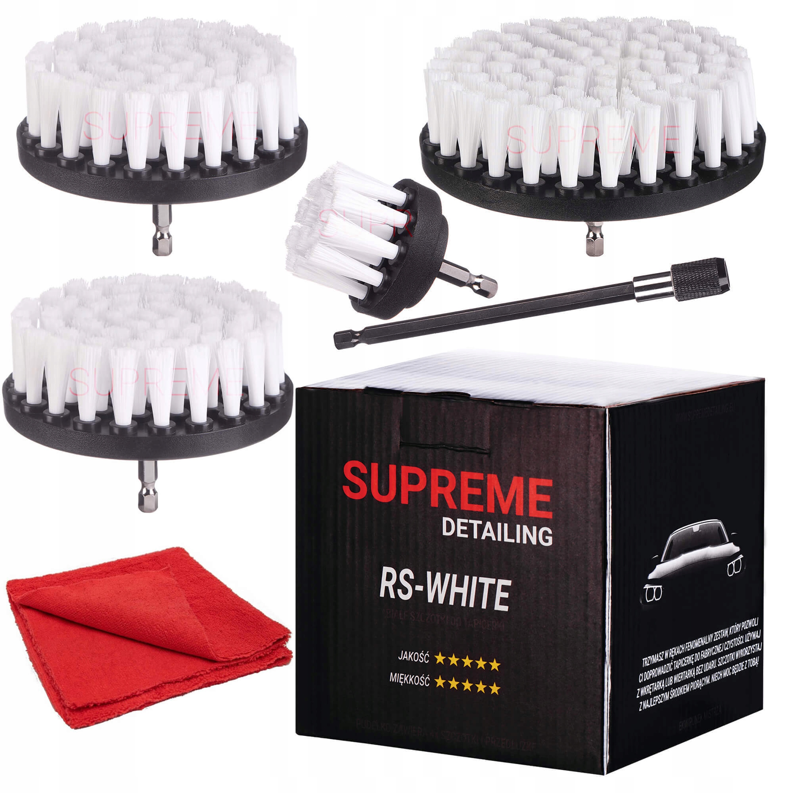 

Supreme Detailing zestaw szczotek do tapicerki