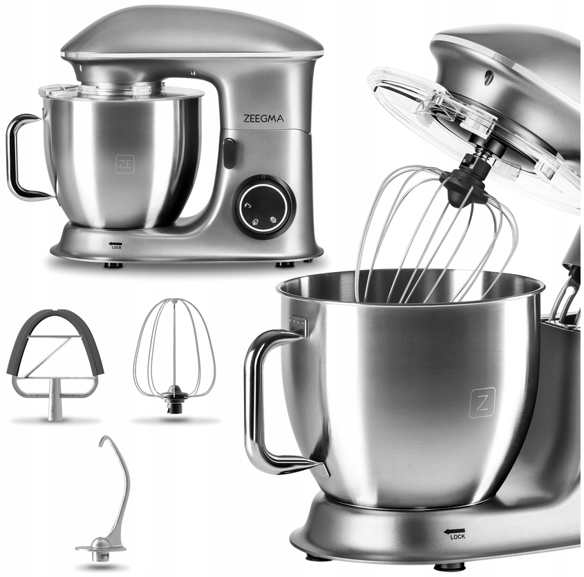 Robot Kuchenny Planetarny Mikser 2200W Zeegma Duża Misa 6,5L Akcesoria