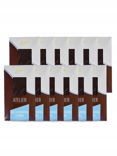 E.Wedel Čokoláda Atelier Lehce hořká bez přidaného cukru 12x85 g