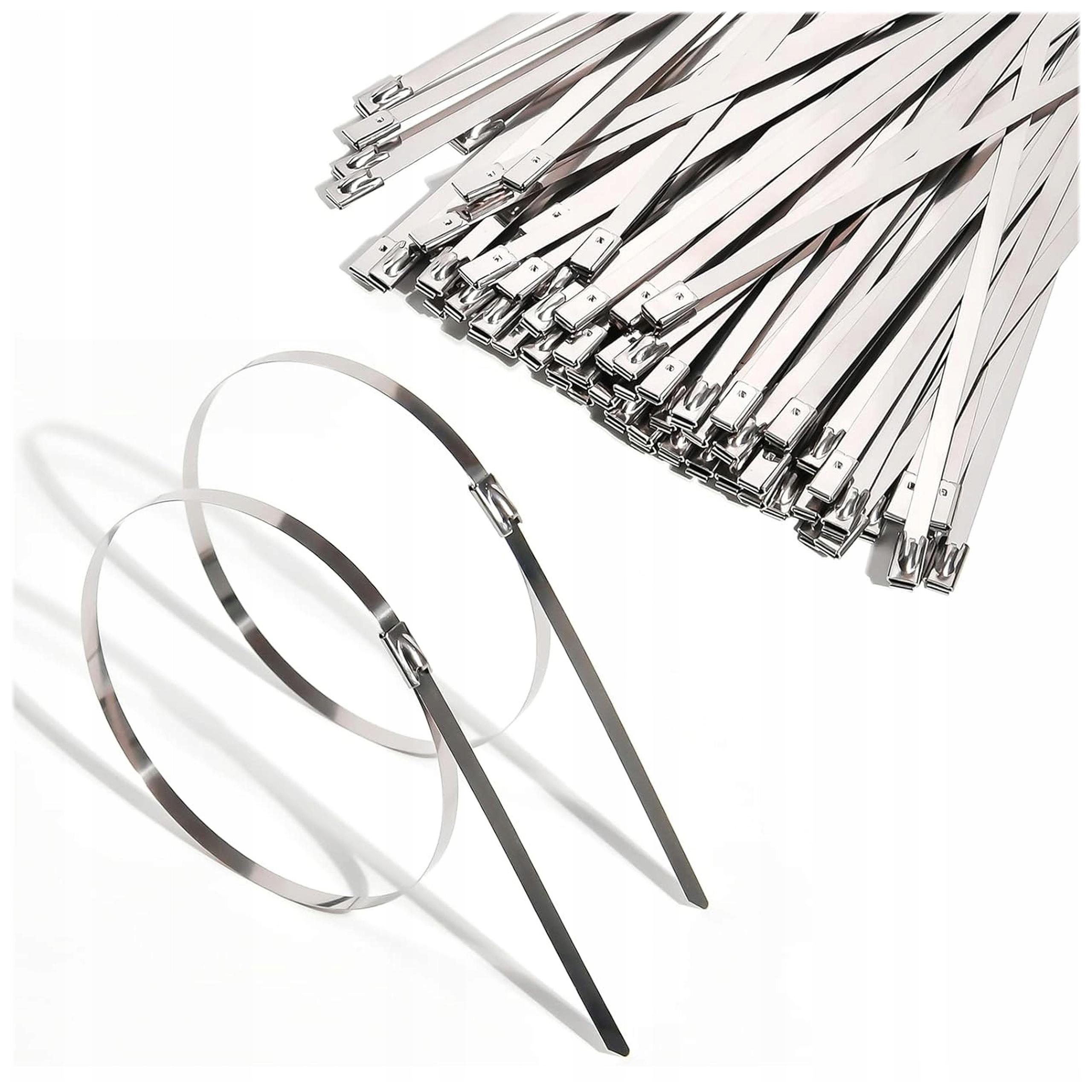 Metalowe opaski zaciskowe trytki 100 szt. 4,6 x 200 mm stal nierdzewna