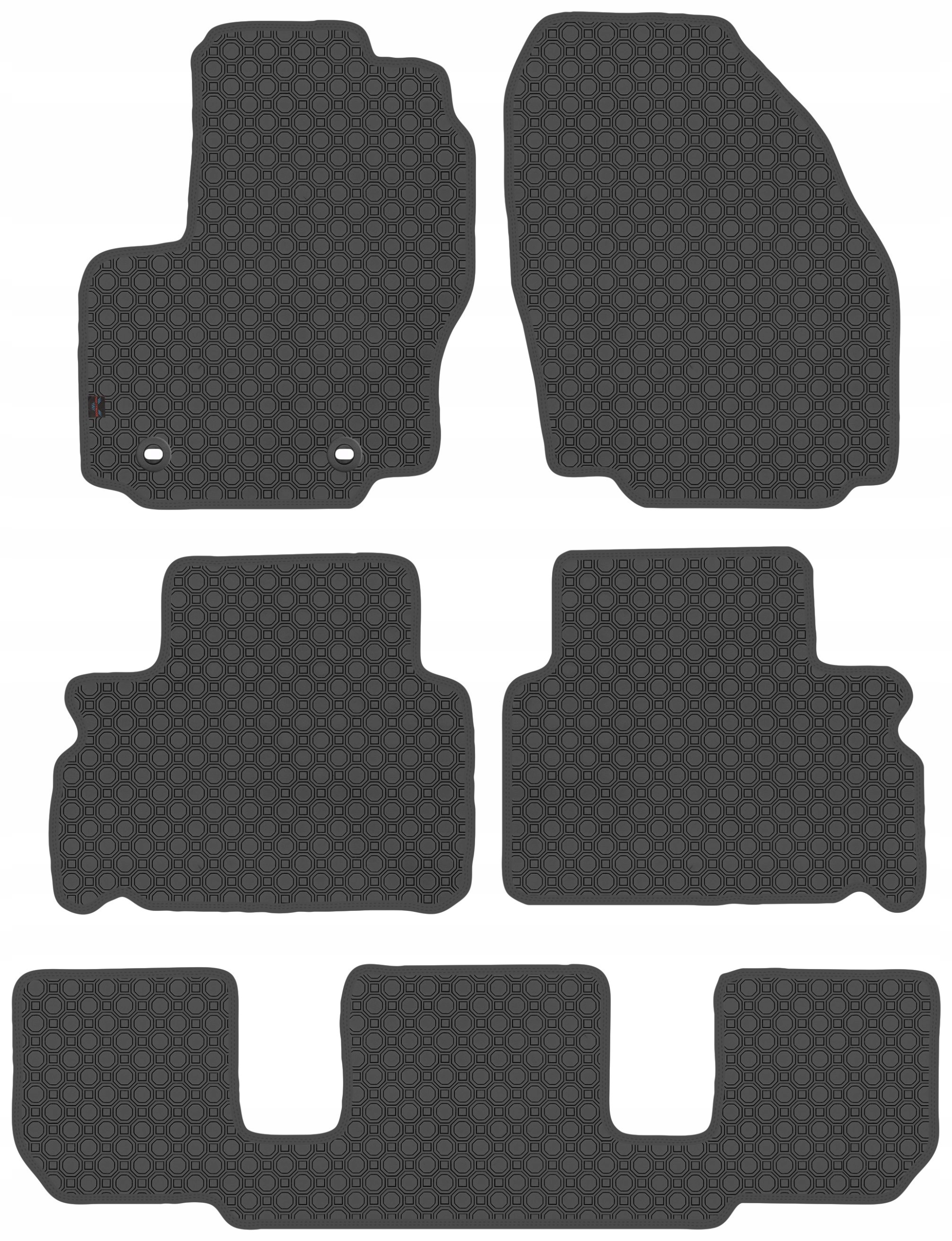 Ford S Max I 7os 2006-2010 Gumové autokoberce Černé