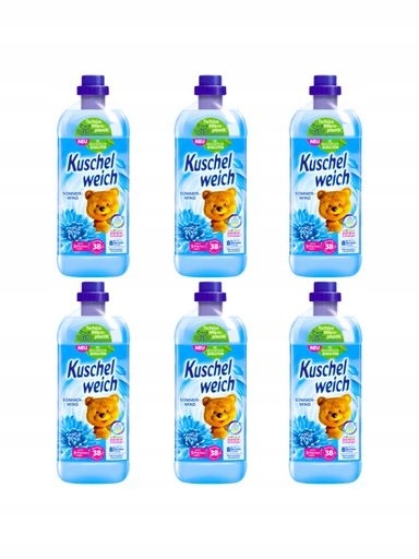 Levně 6 x Tekutá aviváž Kuschelweich Sommerwind 38 praní 1 l
