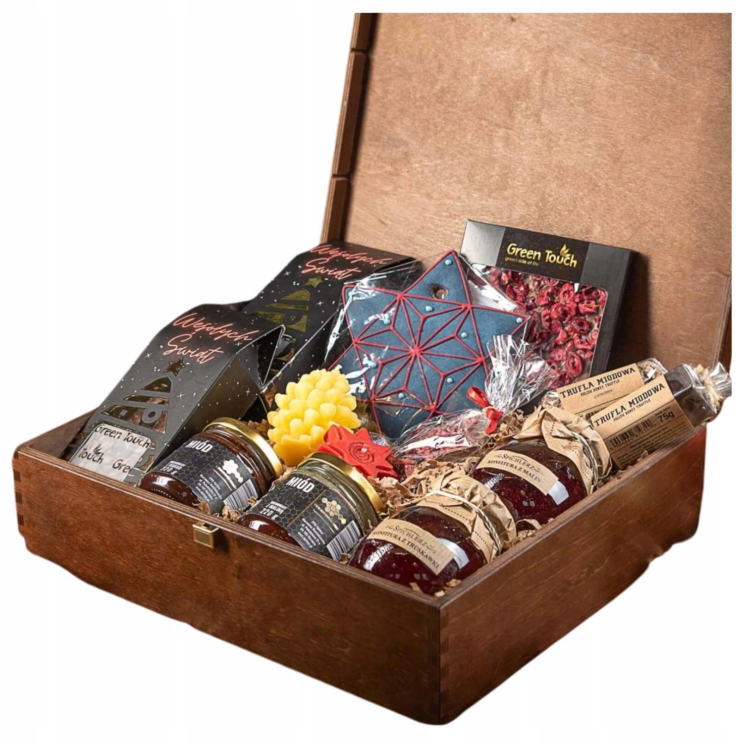 Vánoční Krabička Dárek Sada Čaj Perník Sladkosti Premium Vánoce