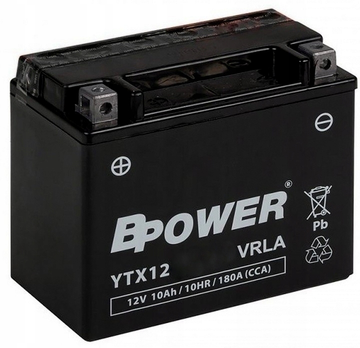 Akumulátor Bpower YTX12 Ready 10Ah 180A