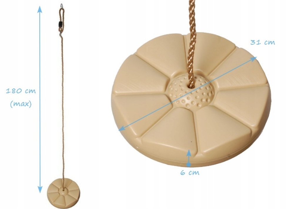 HUŚTAWKA KWIATEK SIEDZISKO OKRĄGŁE REGULACJA NA PLAC ZABAW -- KOLORY -- Kod producenta 01534_CZE