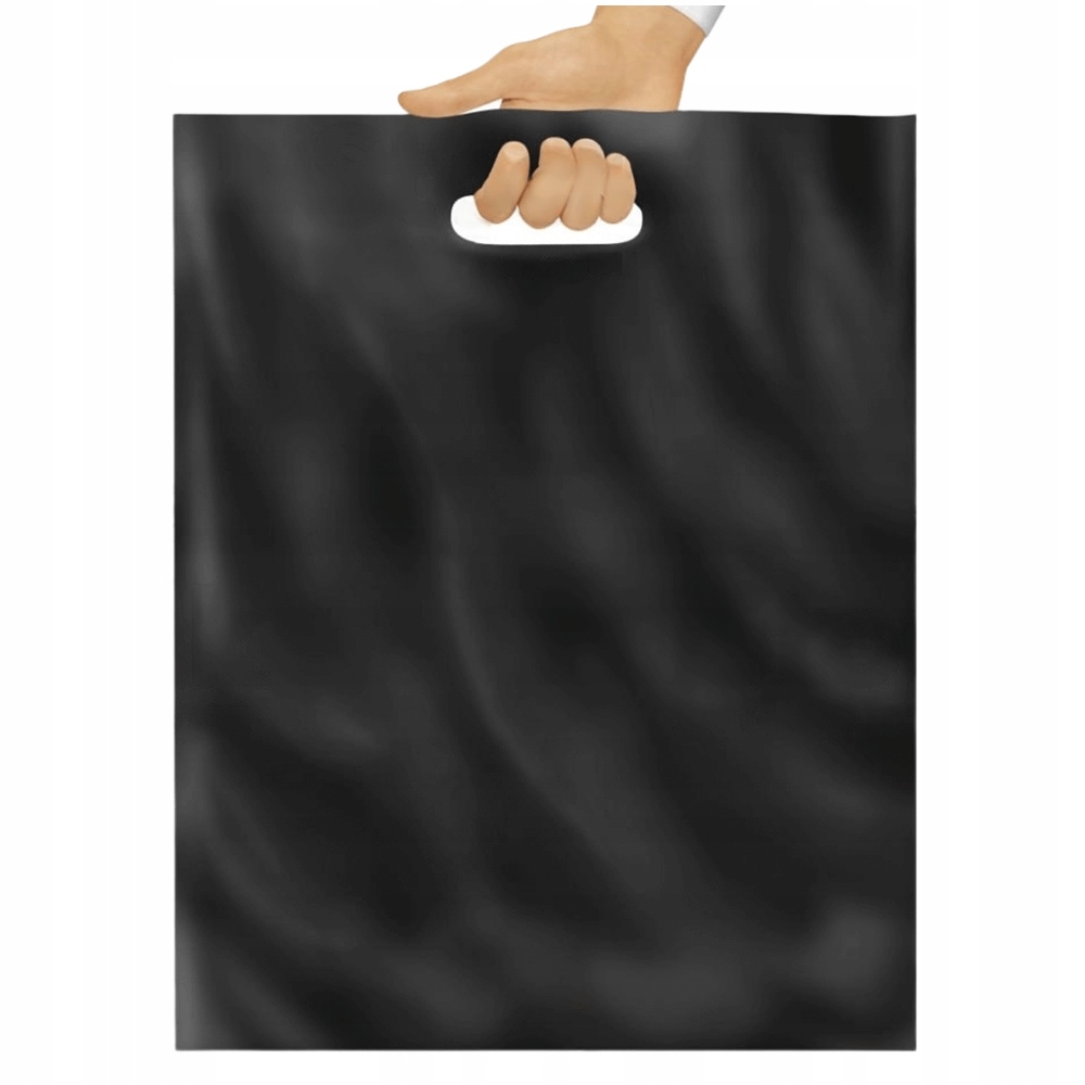 Torby Reklamowe Z Rączką Czarne 40x50 0,06 50szt