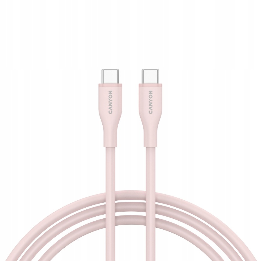 Canyon Kabel Usb C C 60W Silikonowy Przewód 1M Do Laptop Telefon Fast