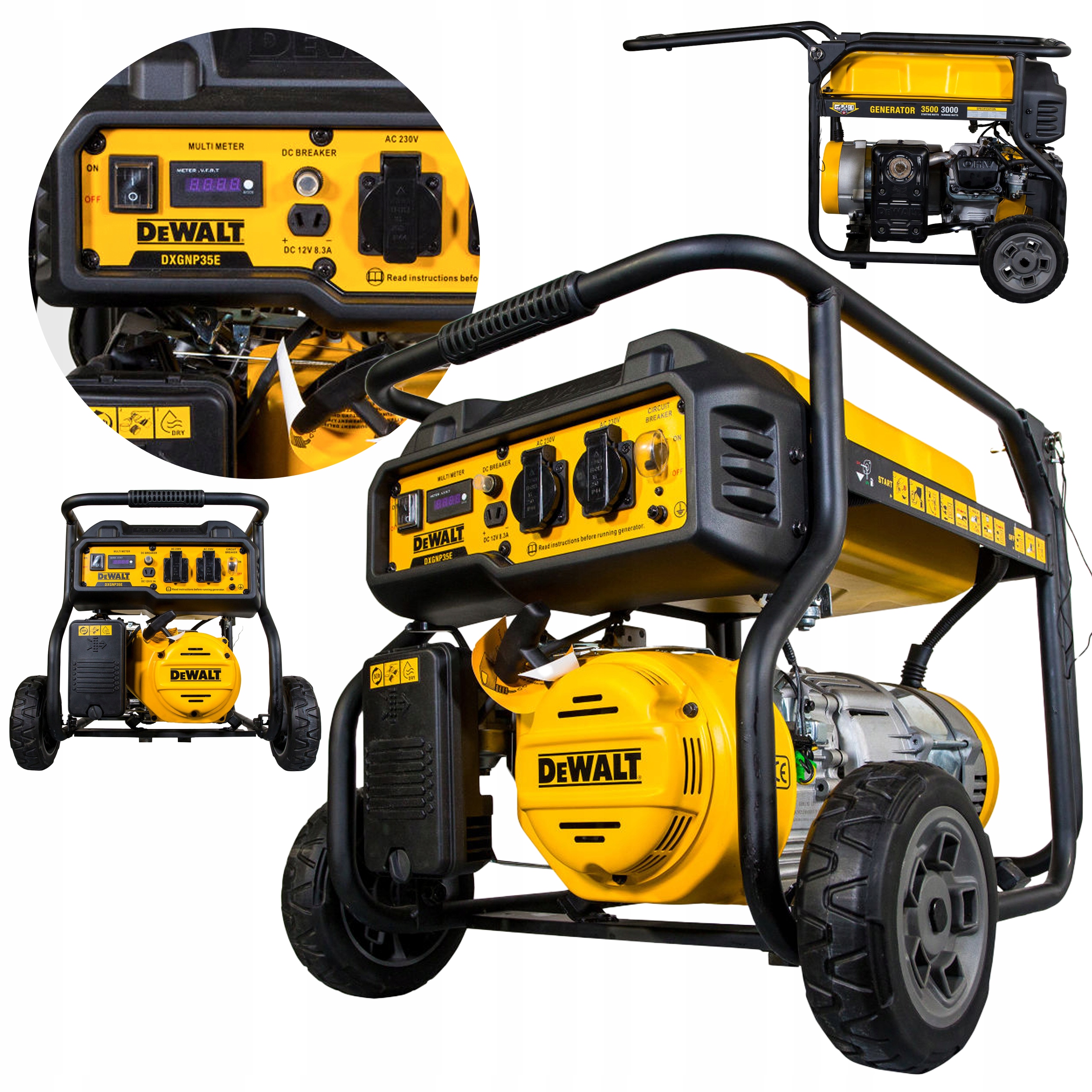 Agregat Prądotwórczy Uniwersalny Generator Prądu DXGNP35E 3,5 kW DeWalt