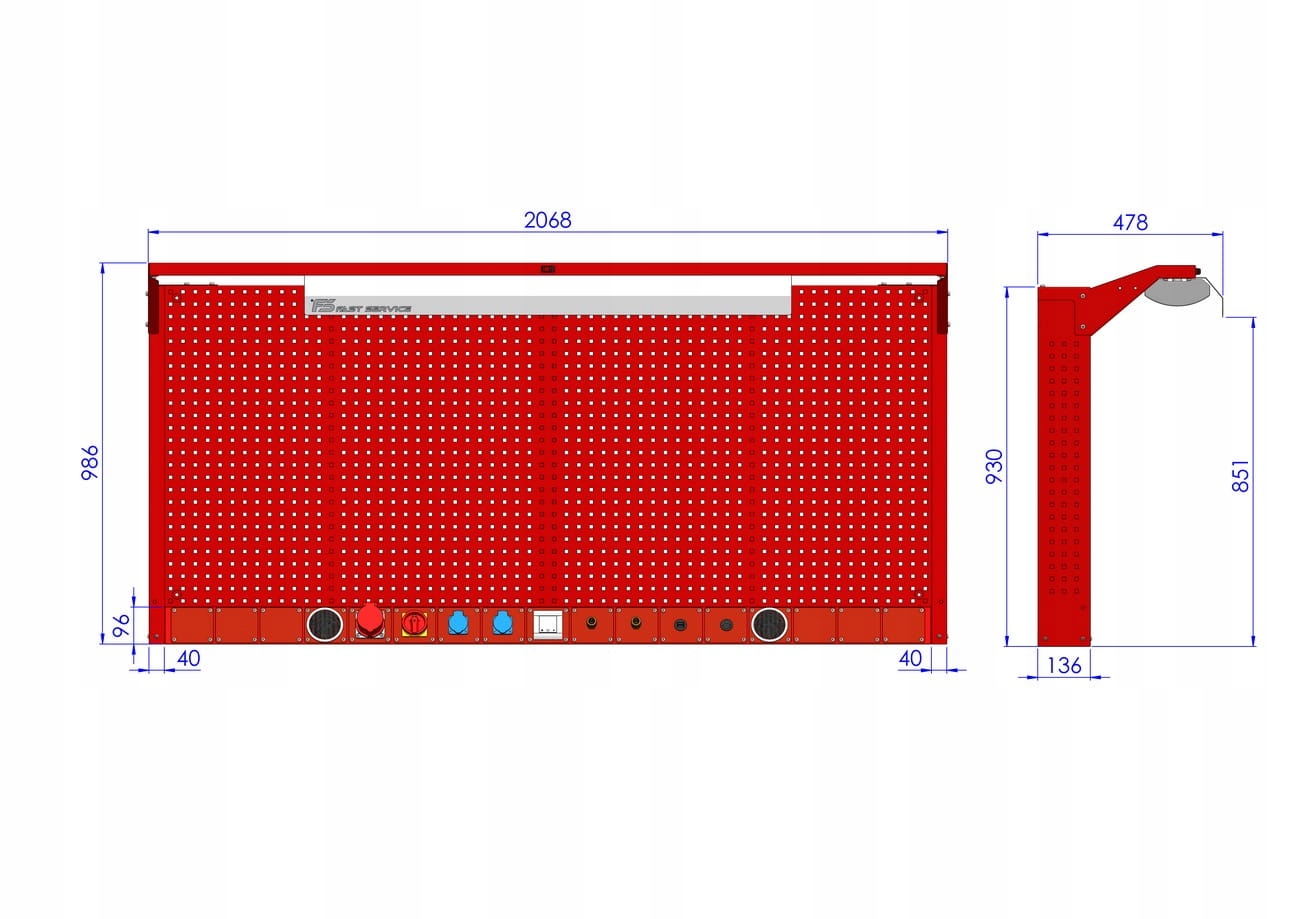 Metalowa Tablica narzędziowa N207-01-E Kod producenta N207-01-E