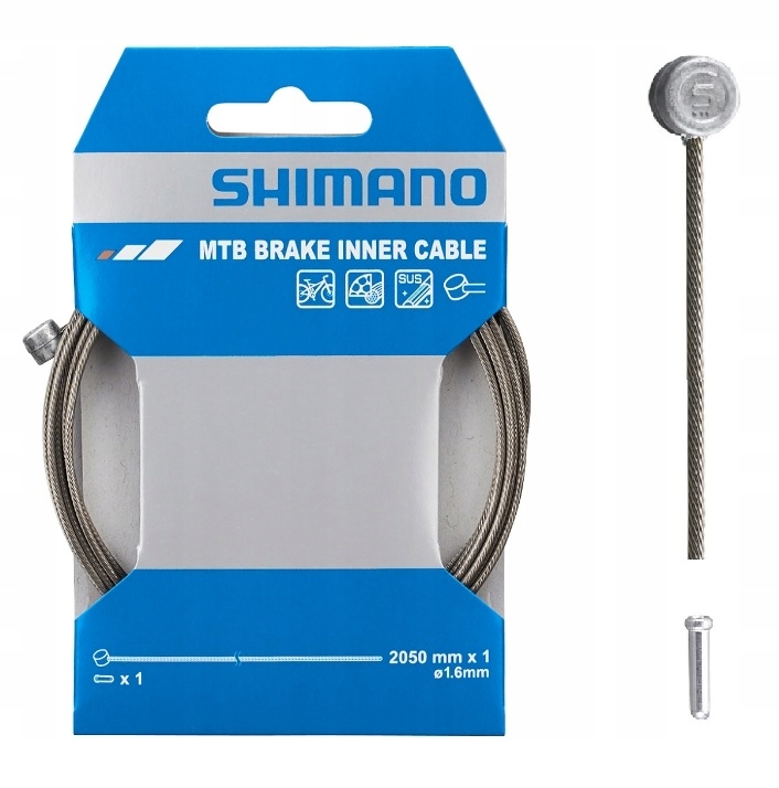 Linka hamulca Mtb nierdzewna Shimano Sus 1,6x2050mm Y80098210