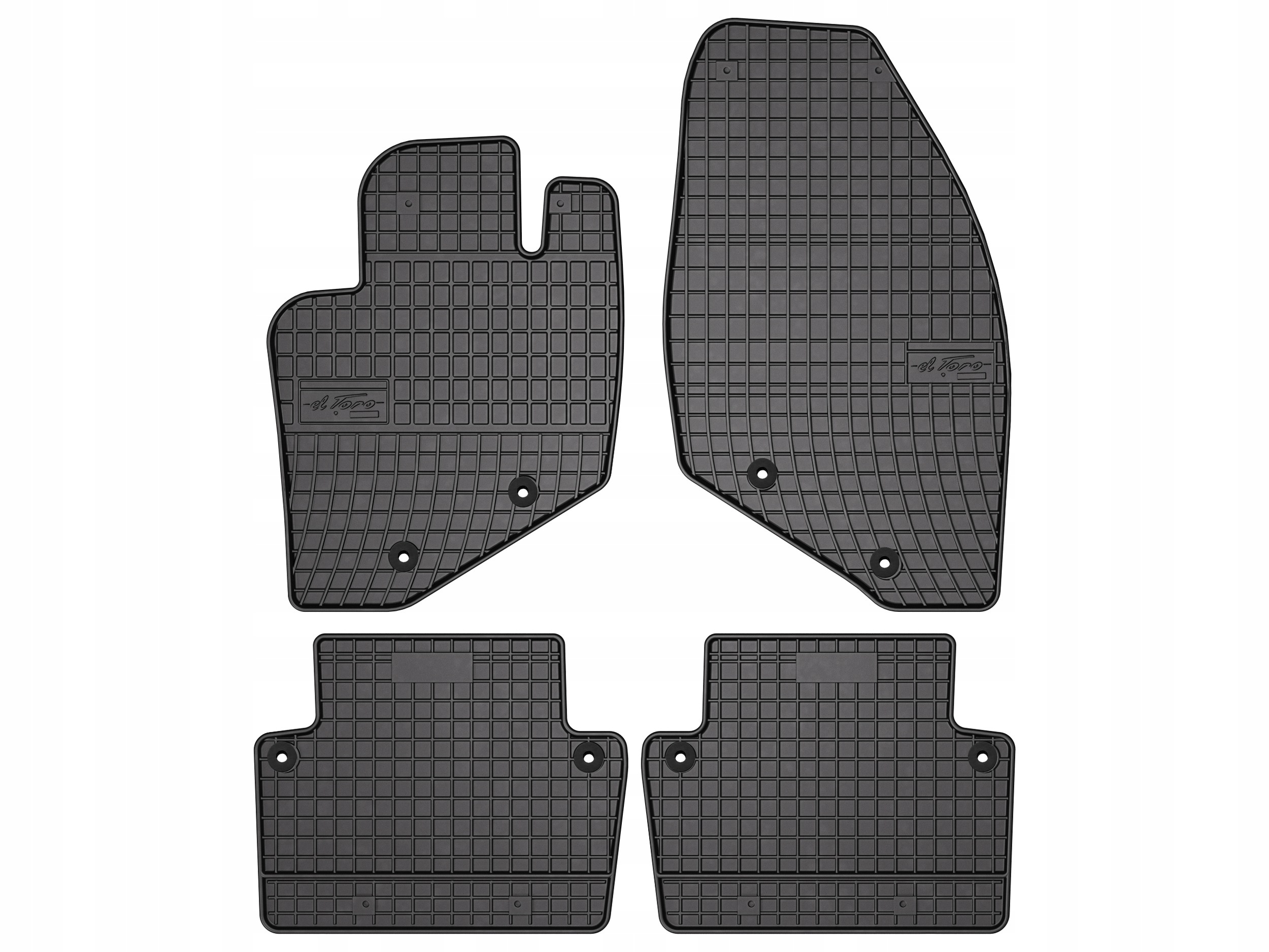 Dywaniki gumowe do Volvo XC70 II 2000-2007 komplet 4 szt. SolidPRO z rantem
