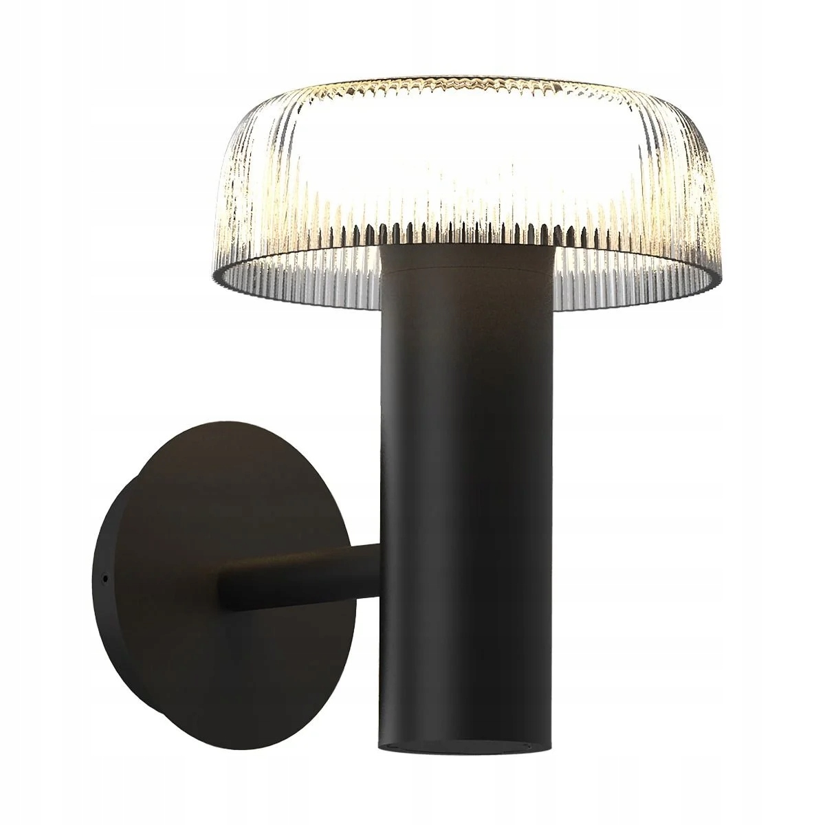 Zuma Line Solární Led venkovní nástěnné svítidlo 2.5W IP44 Černá Ryflovaná