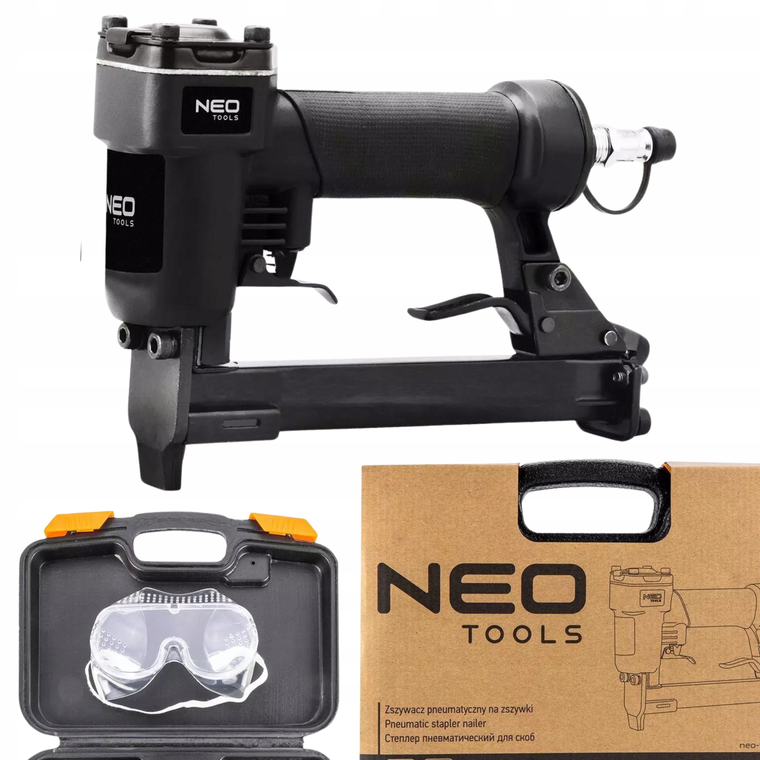 Neo Taker Zszywacz Pneumatyczny Na Zszywki 6-16mm typ 80 Okulary Ochronne