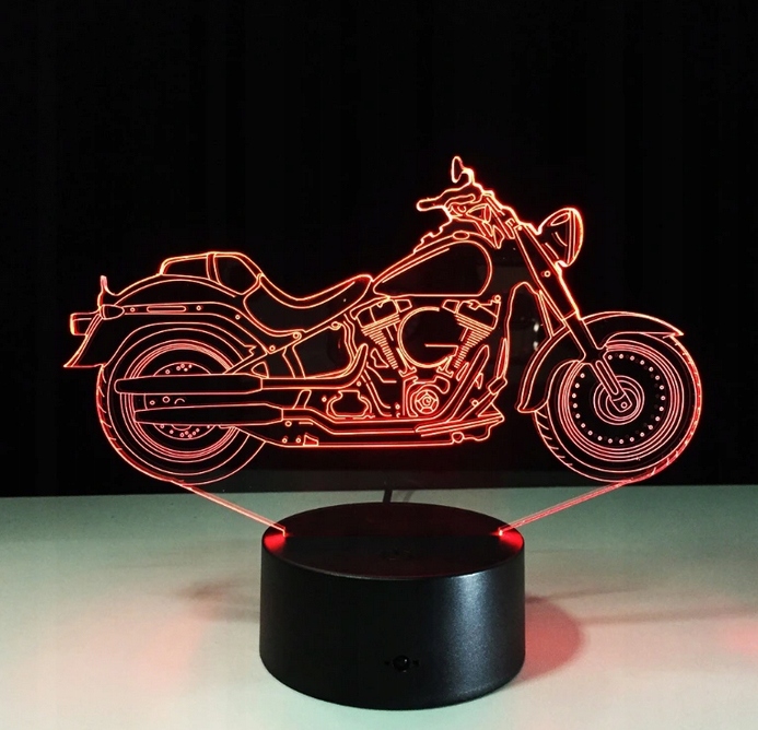 

Lampa 3D Led Motor Harley Davidson Motocykl
