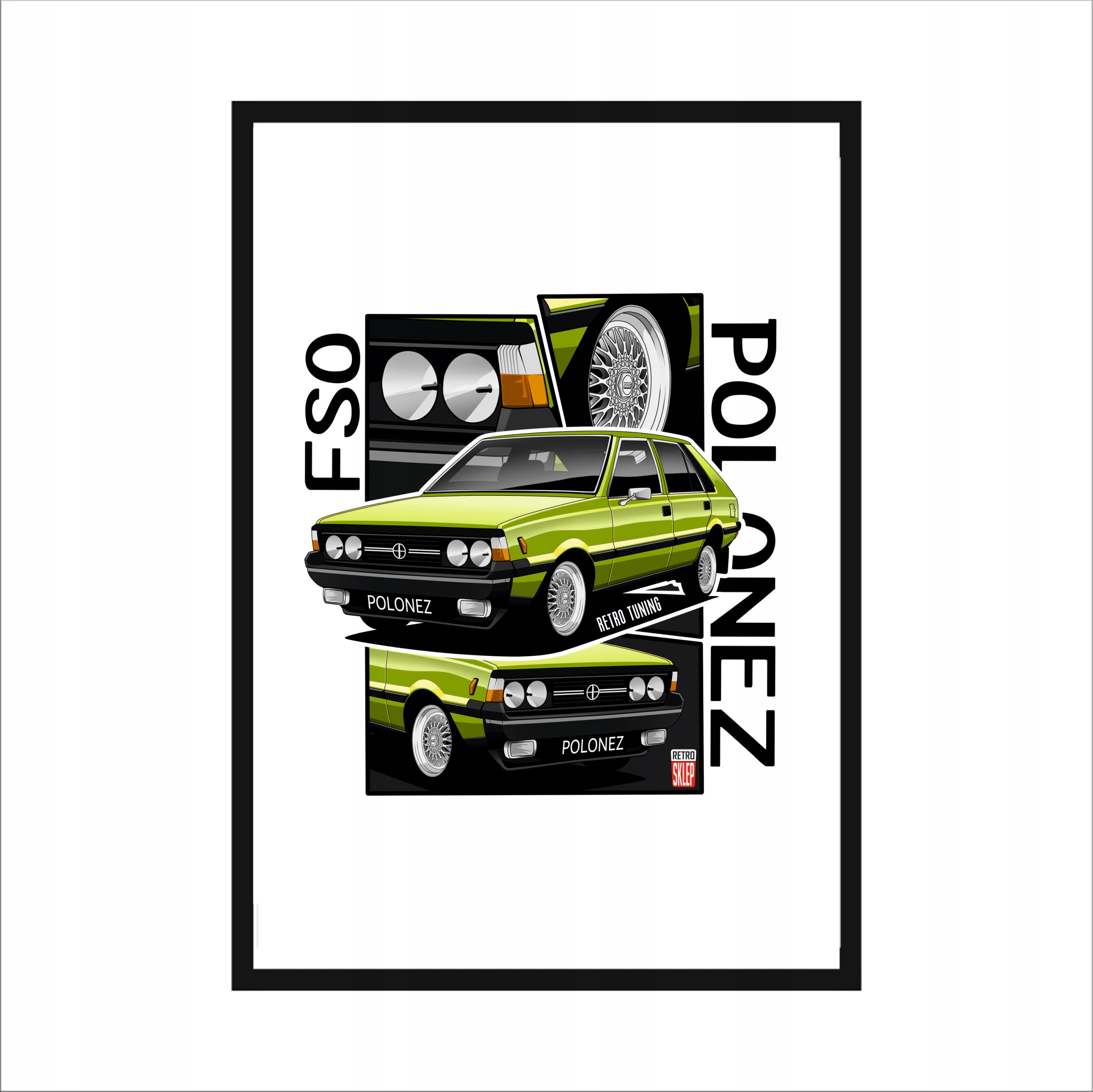 Obraz na ścianę seria Retro Tuning Polonez Borewicz