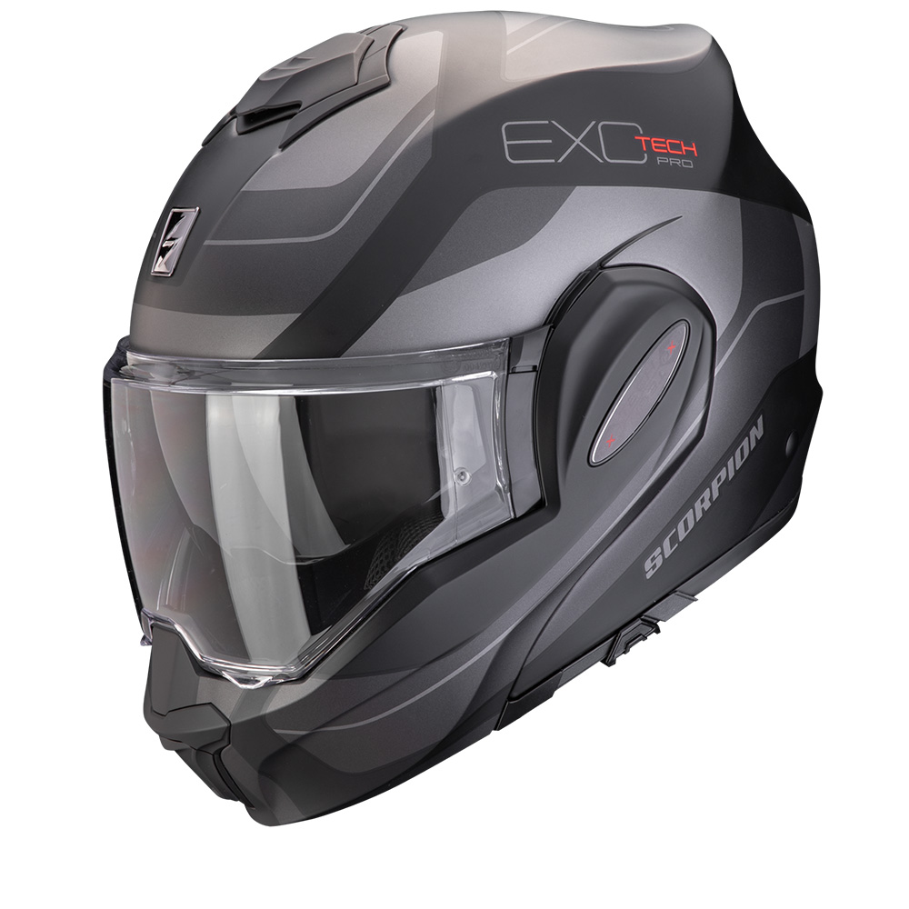 Čeľusťová prilba Evo-Tech Evo Pro Commuta Matt čierna/strieborná Veľkosť M