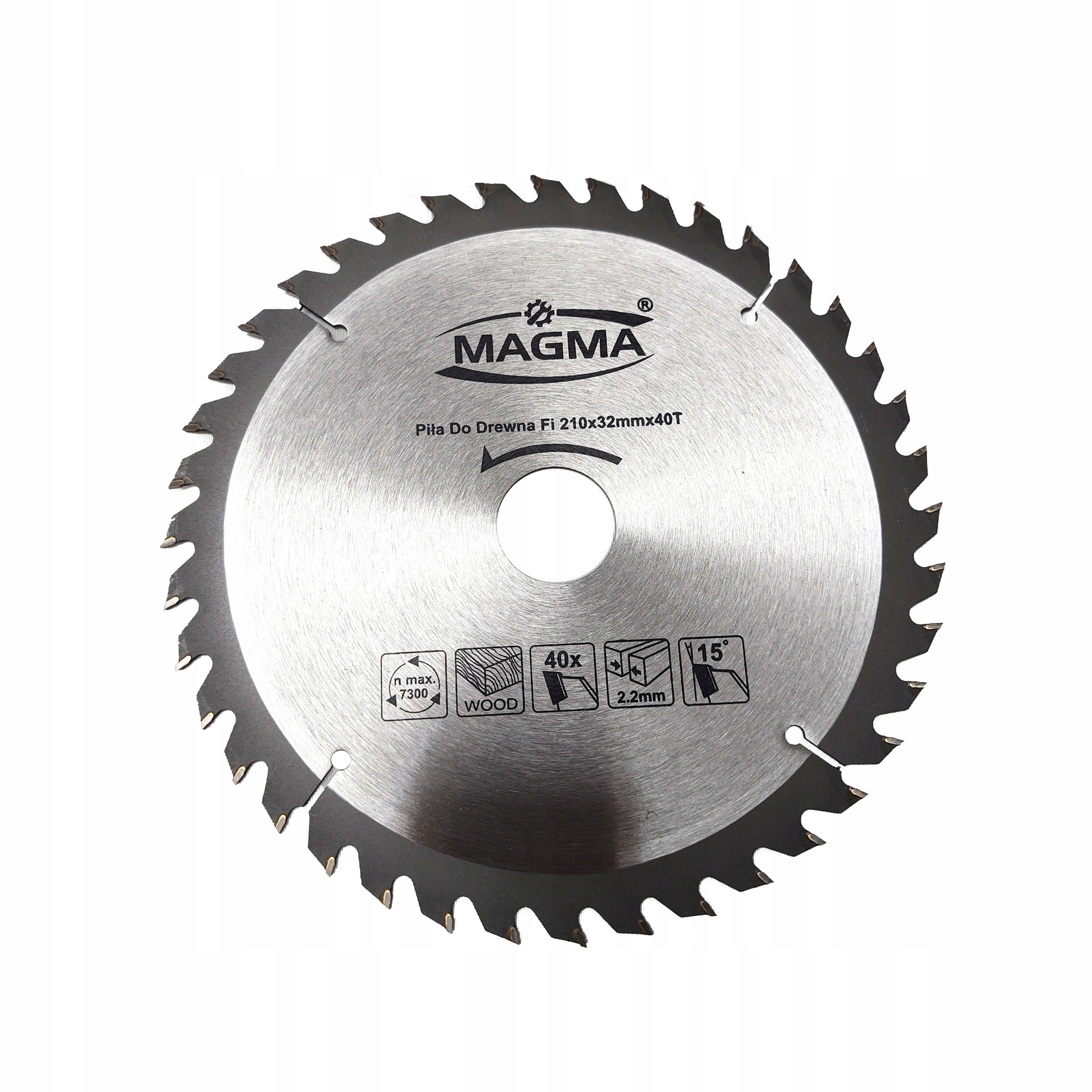 

Tarcza piła widiowa drewna 210x32/30 mm 40T Magma