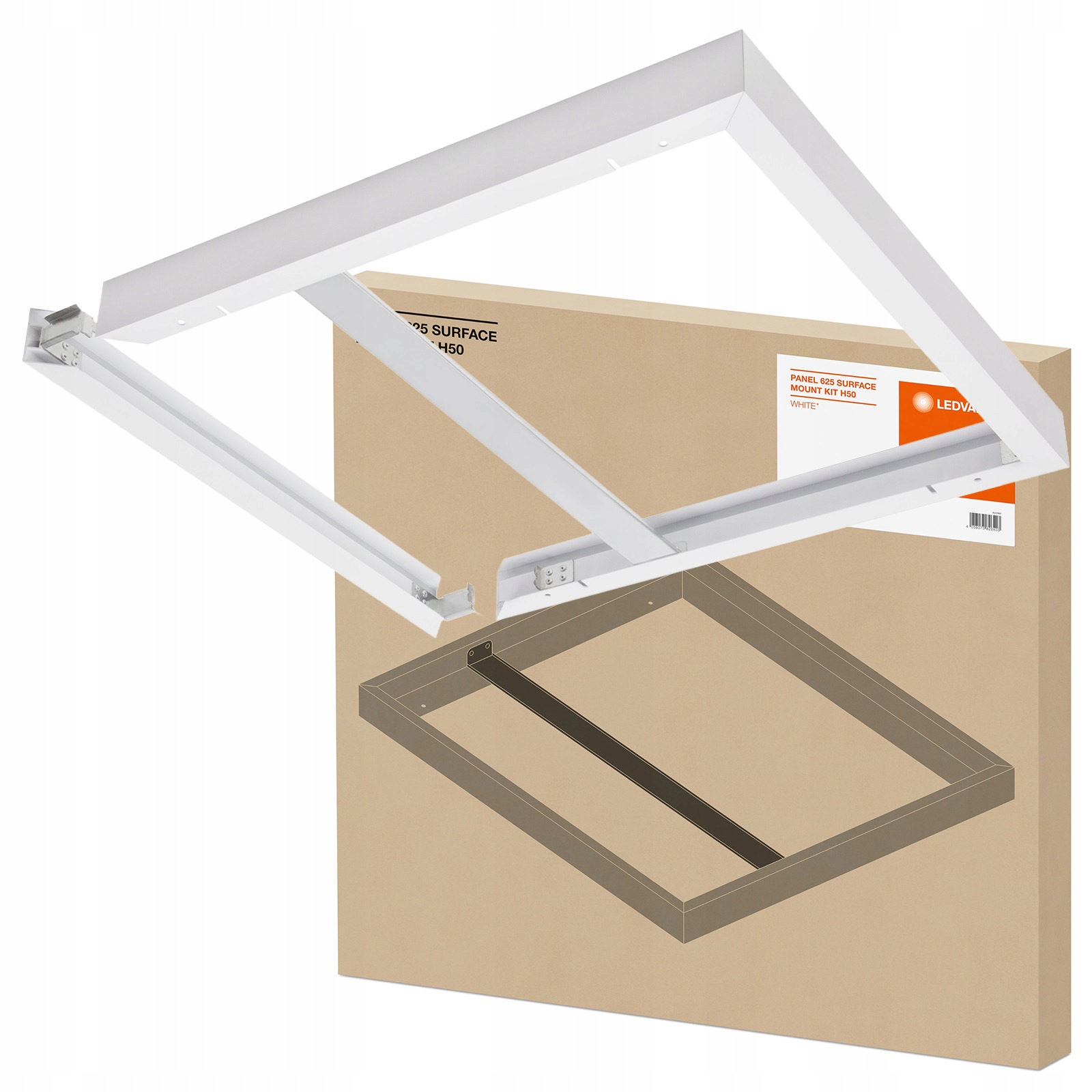 Rámeček na stěnu pro Led panely 62.5x62.5 H50 hliníkový Ledvance