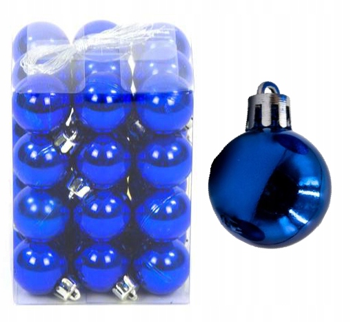 

Bombki choinkowe plastikowe 2.5cm 36 sztuk Nieb