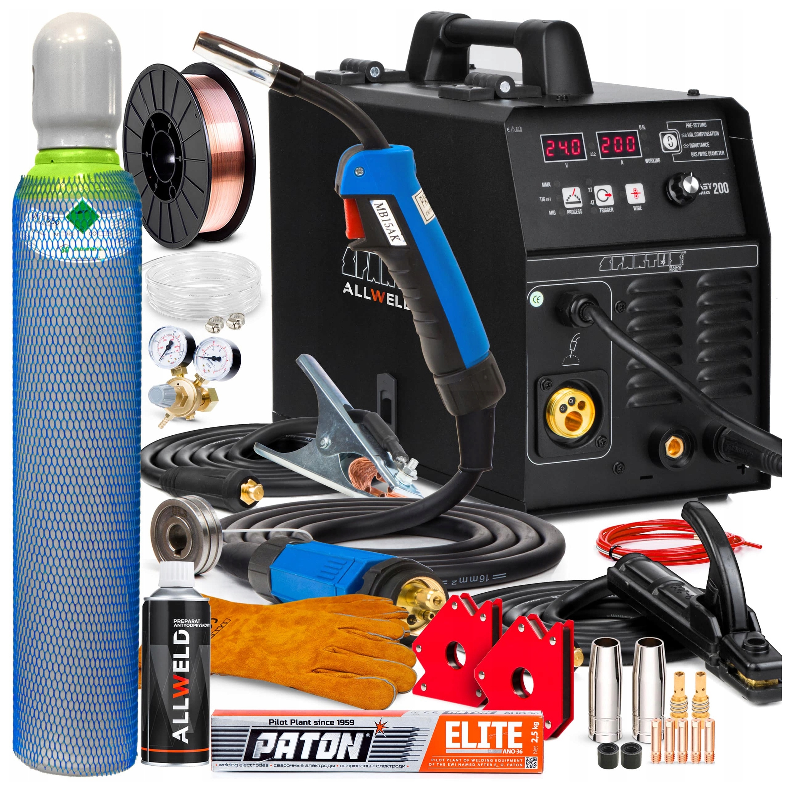 Invertorová Svářečka Inverter Spartus Mig 200 Mma Tig 200A Igbt Synergie