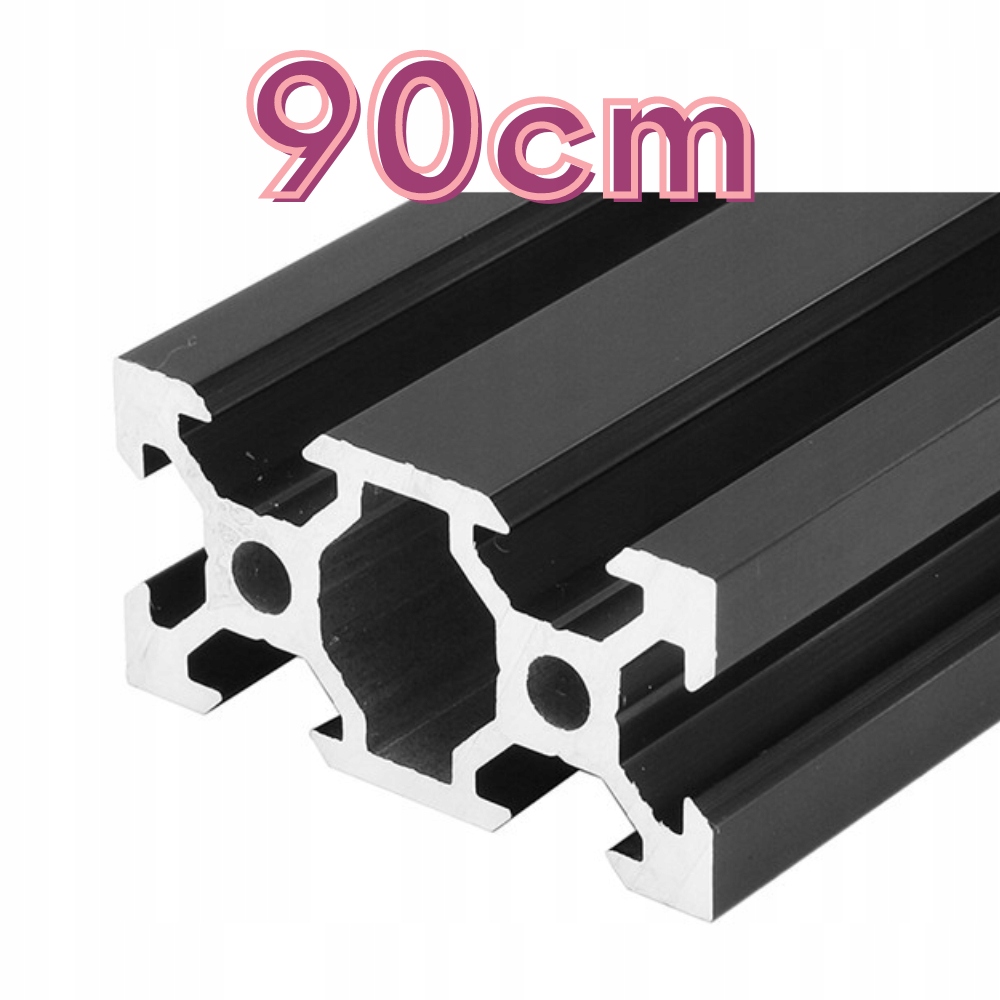 Hliníkový profil V-Slot 20x40x90 cm Černý