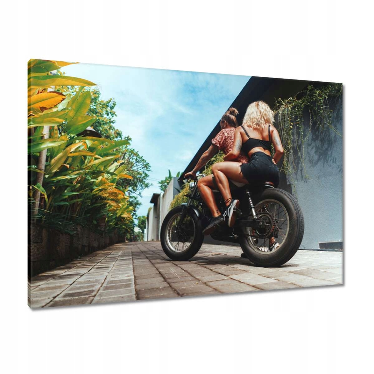 Obrazy 100x70 Zamilovaný pár Motocykl