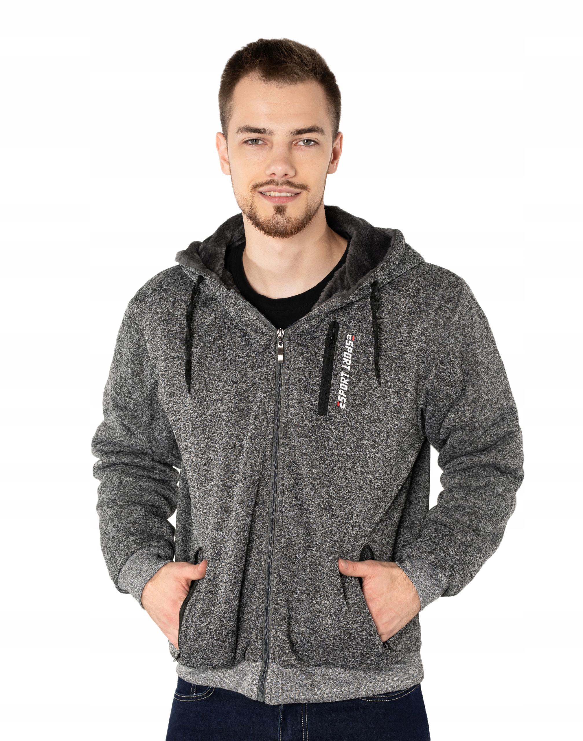 

Ciepła Bluza Męska Ocieplana Futerkiem 74315-2 3XL