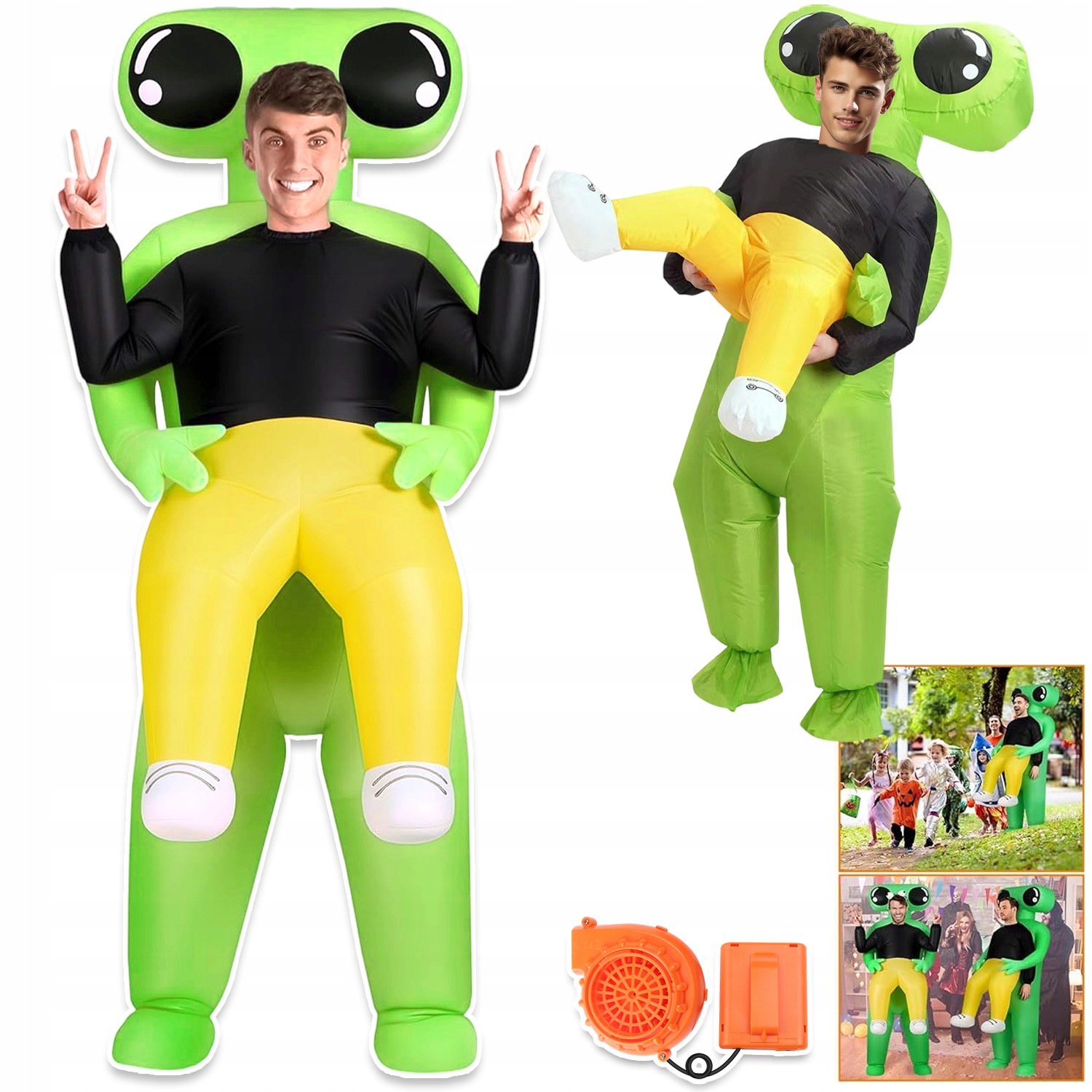 Převlek Kostým Mimozemšťan Alien Kostým Nafukovací Na Halloween Karneval